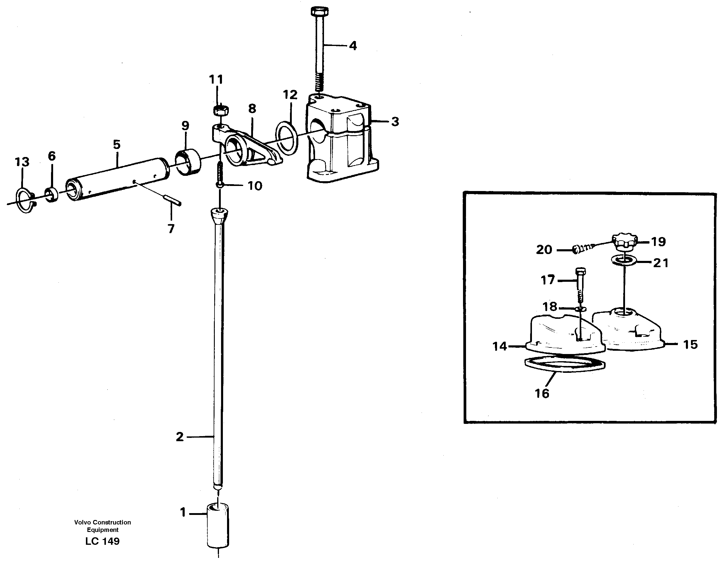 Схема запчастей Volvo EC650 - 20843 Valve mechanism EC650 SER NO 539-618