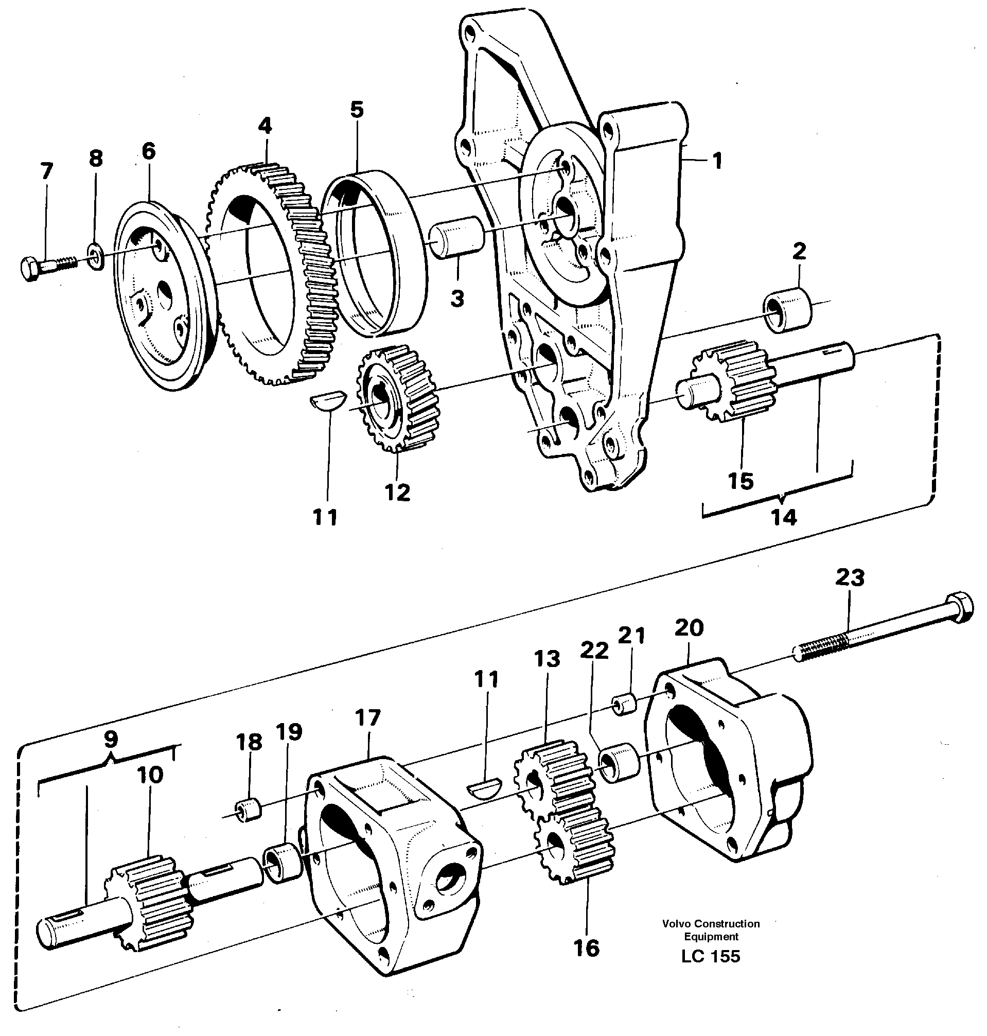 Схема запчастей Volvo EC650 - 101010 Насос масляный EC650 SER NO 539-618