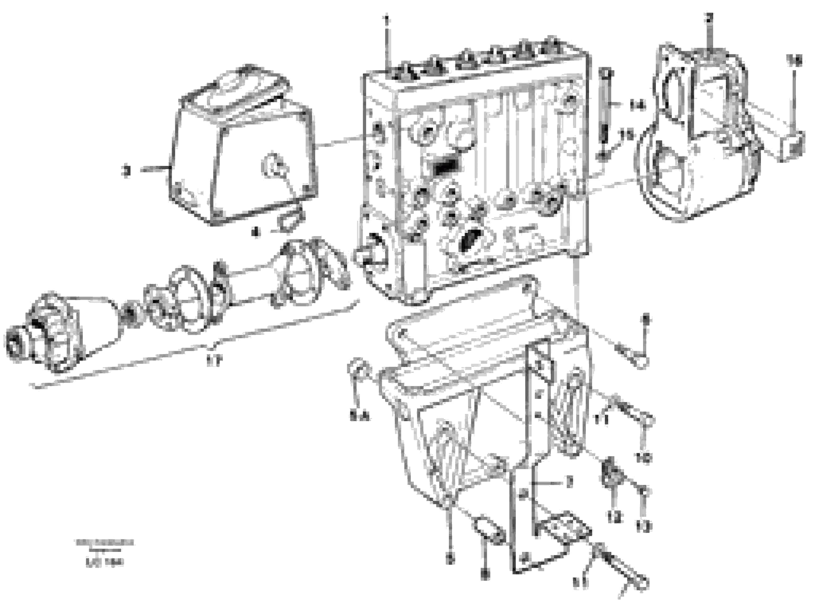 Схема запчастей Volvo EC650 - 30457 Fuel injection pump, mounting EC650 SER NO 539-618