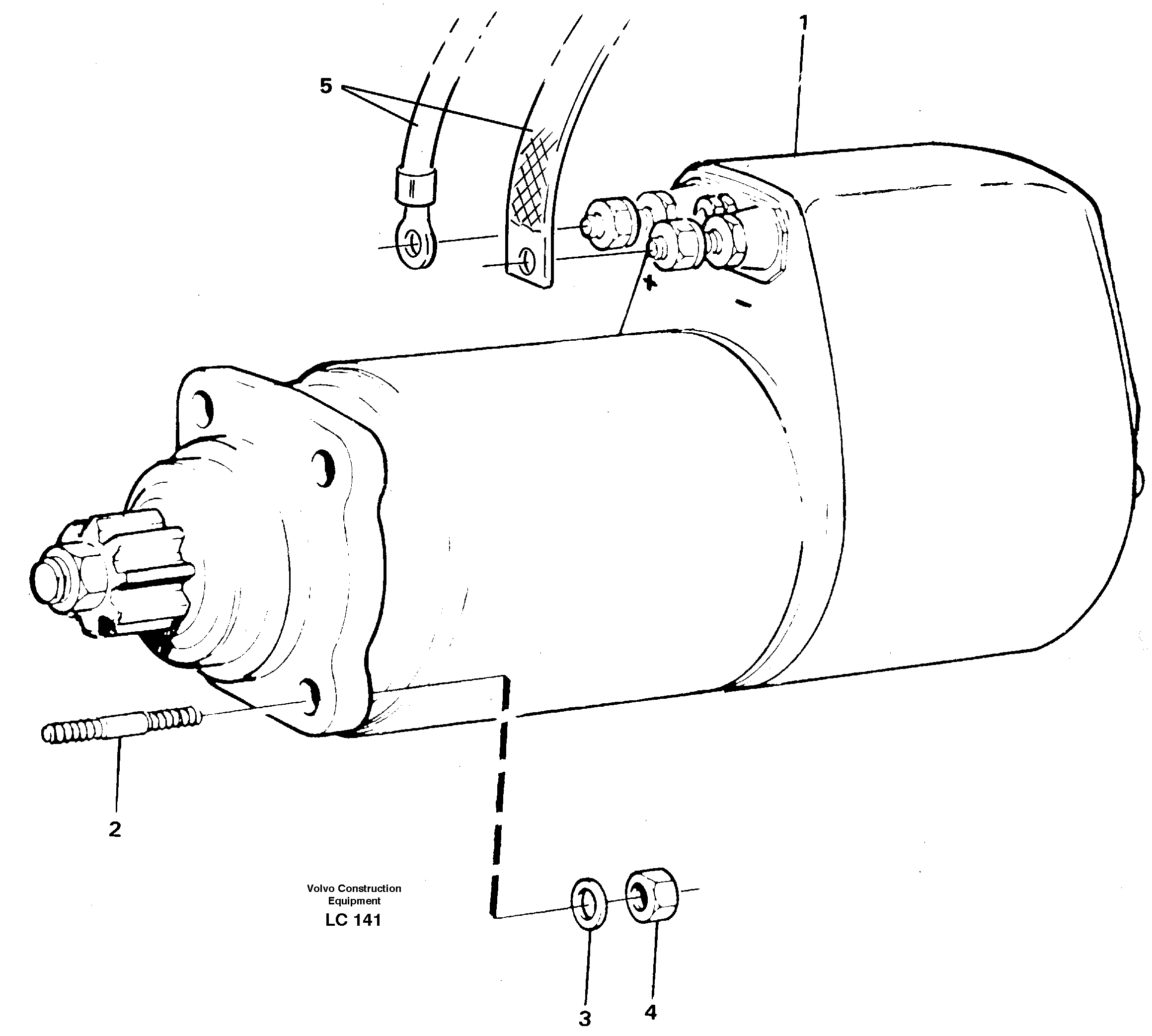 Схема запчастей Volvo EC650 - 25224 Starter motor, mounting EC650 SER NO 539-618