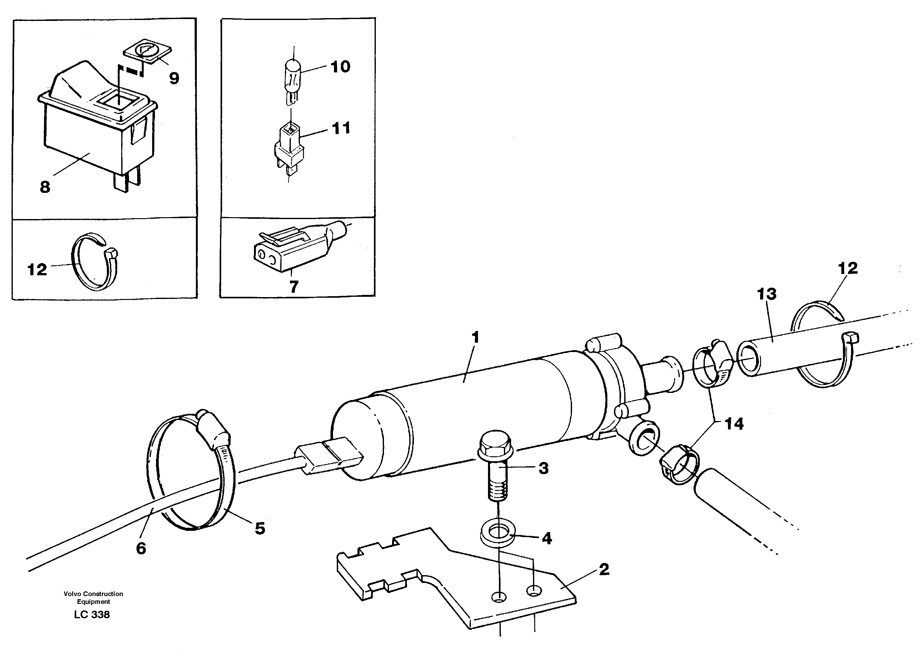 Схема запчастей Volvo EC650 - 83342 Cirkulation pump EC650 SER NO 539-618