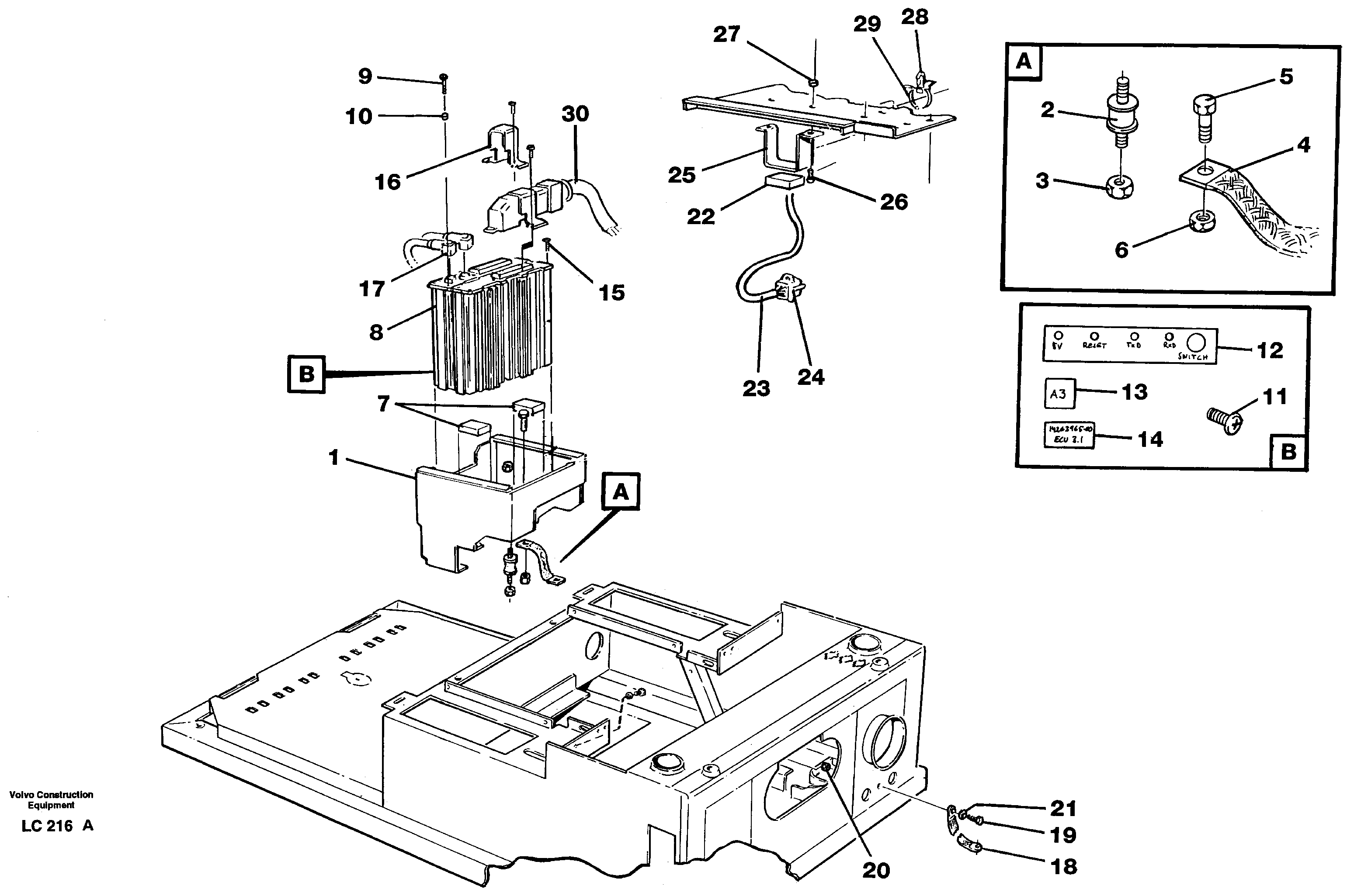 Схема запчастей Volvo EC650 - 28273 Electric installation on drivers seat EC650 SER NO 539-618