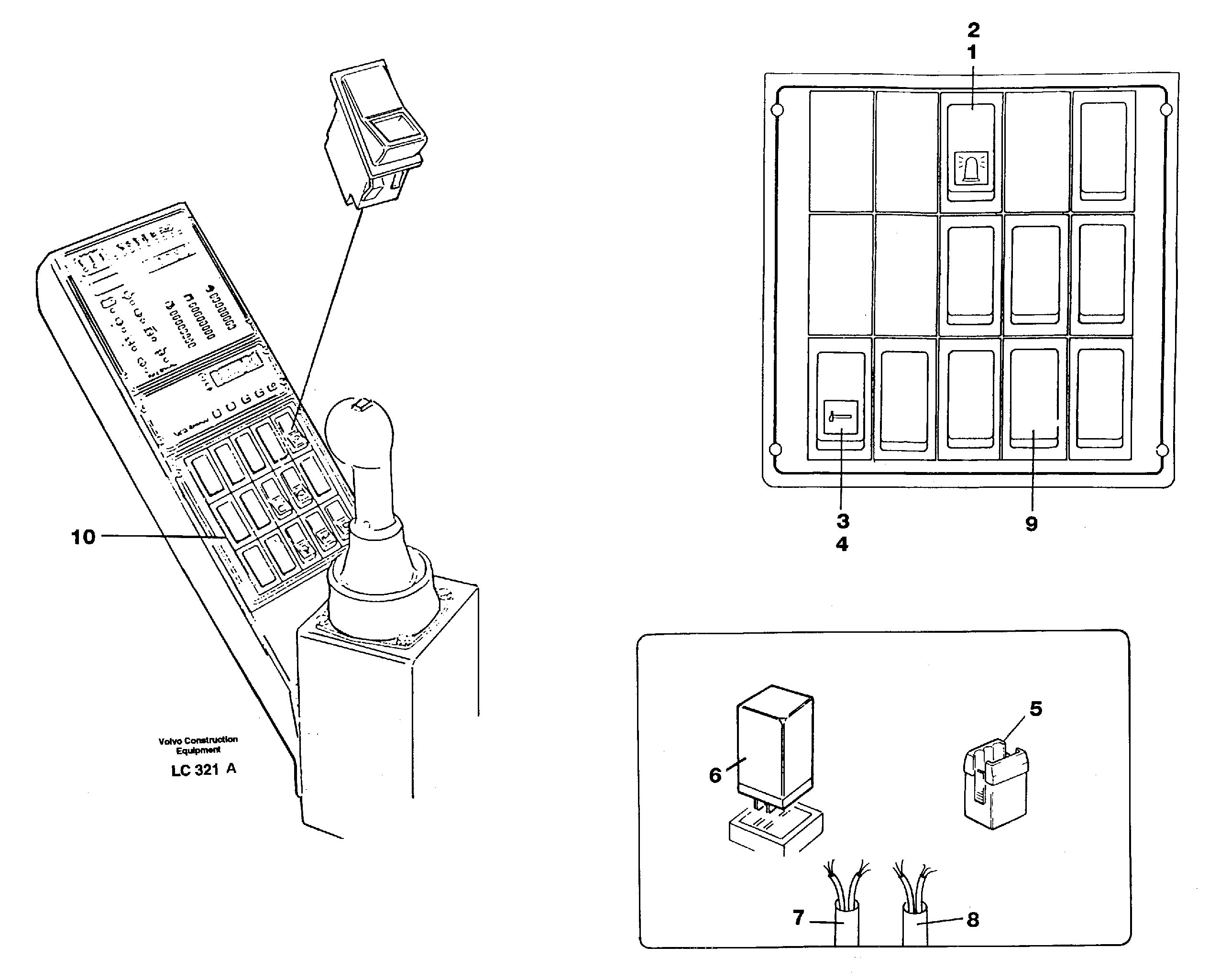 Схема запчастей Volvo EC650 - 26484 Переключатель EC650 SER NO 539-618