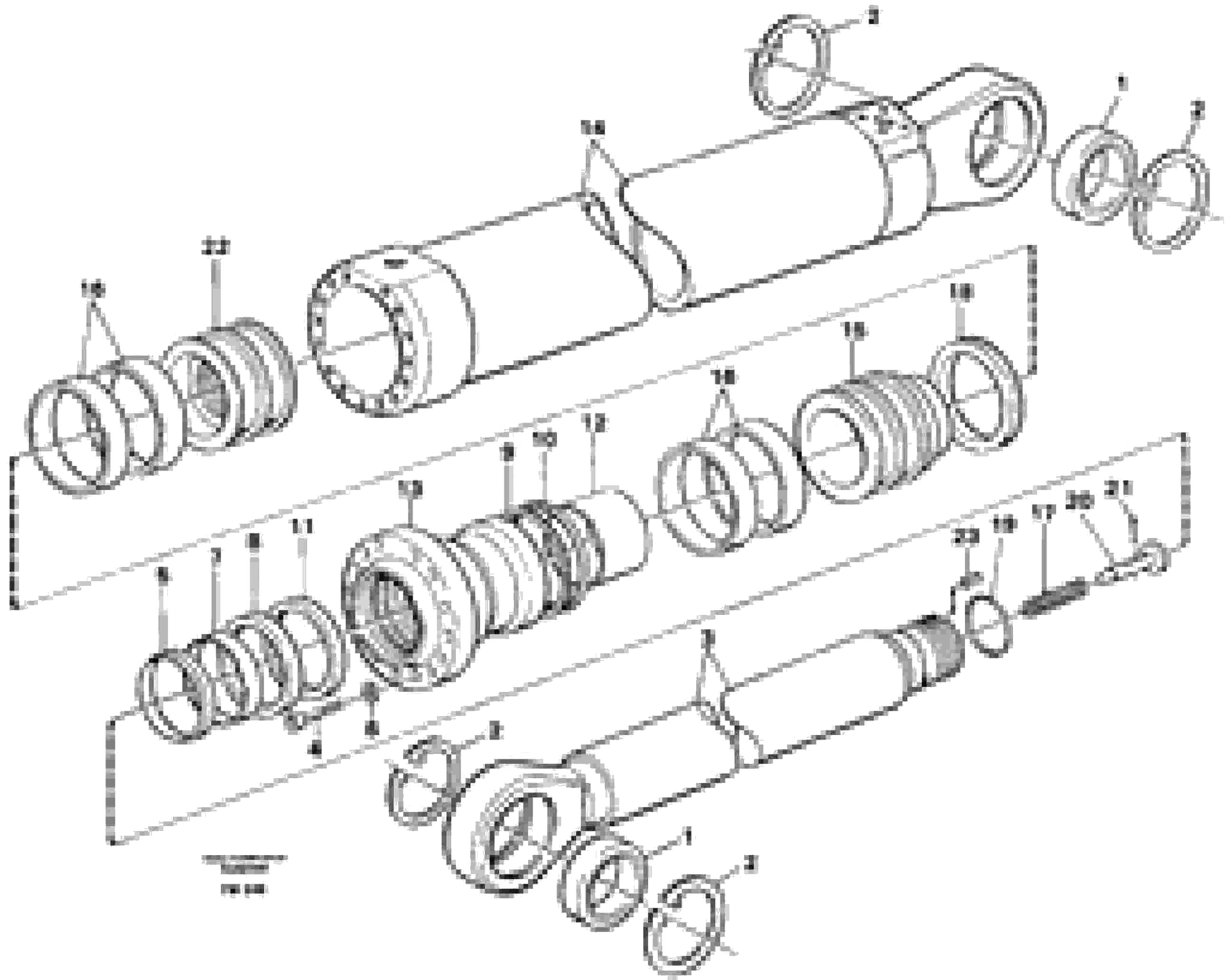 Схема запчастей Volvo EC650 - 25187 Dipper arm cylinder, material handling equipment EC650 ?KERMAN ?KERMAN EC650 SER NO - 538