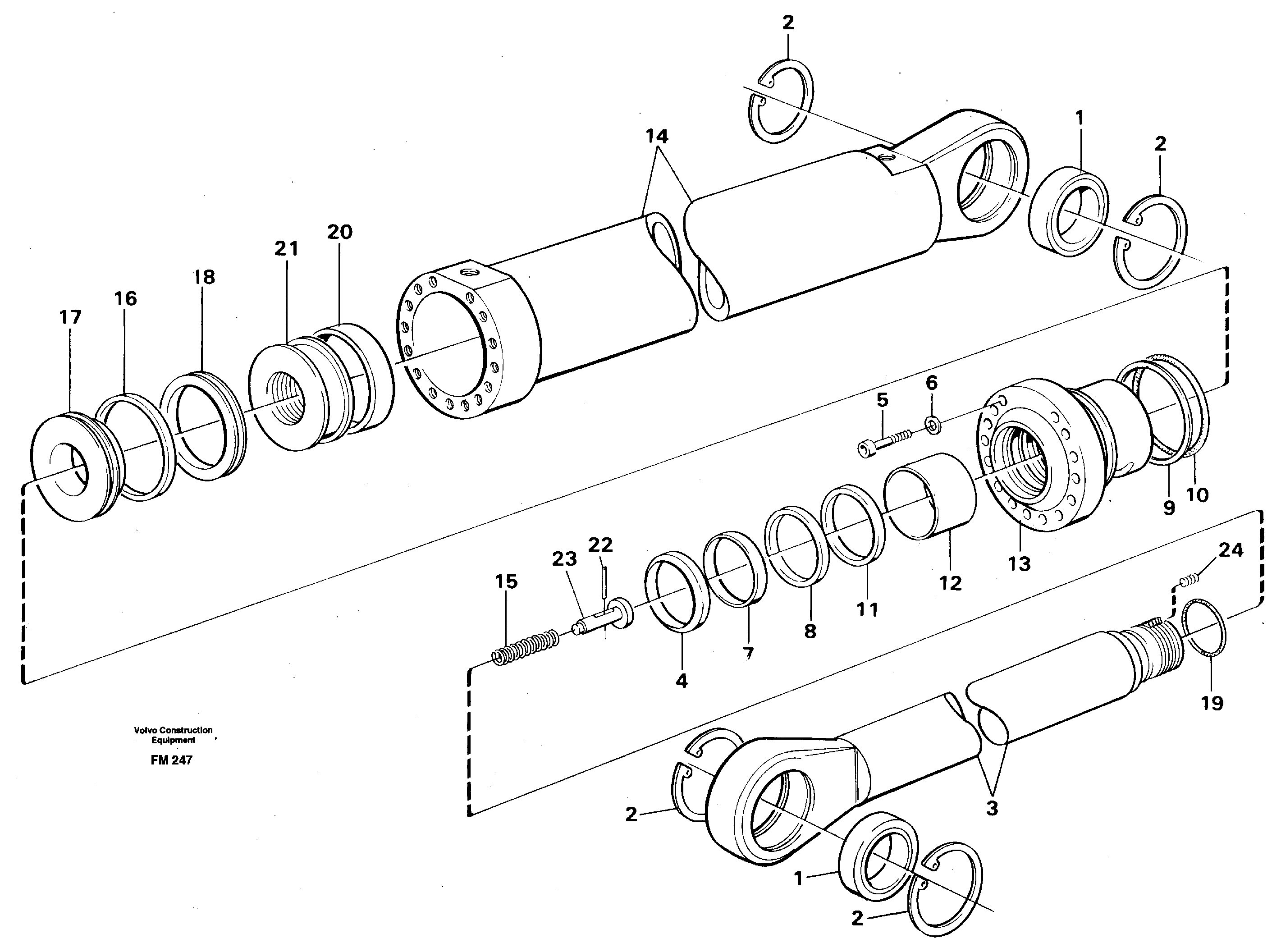 Схема запчастей Volvo EC650 - 25189 Bucket cylinder,m.e EC650 ?KERMAN ?KERMAN EC650 SER NO - 538