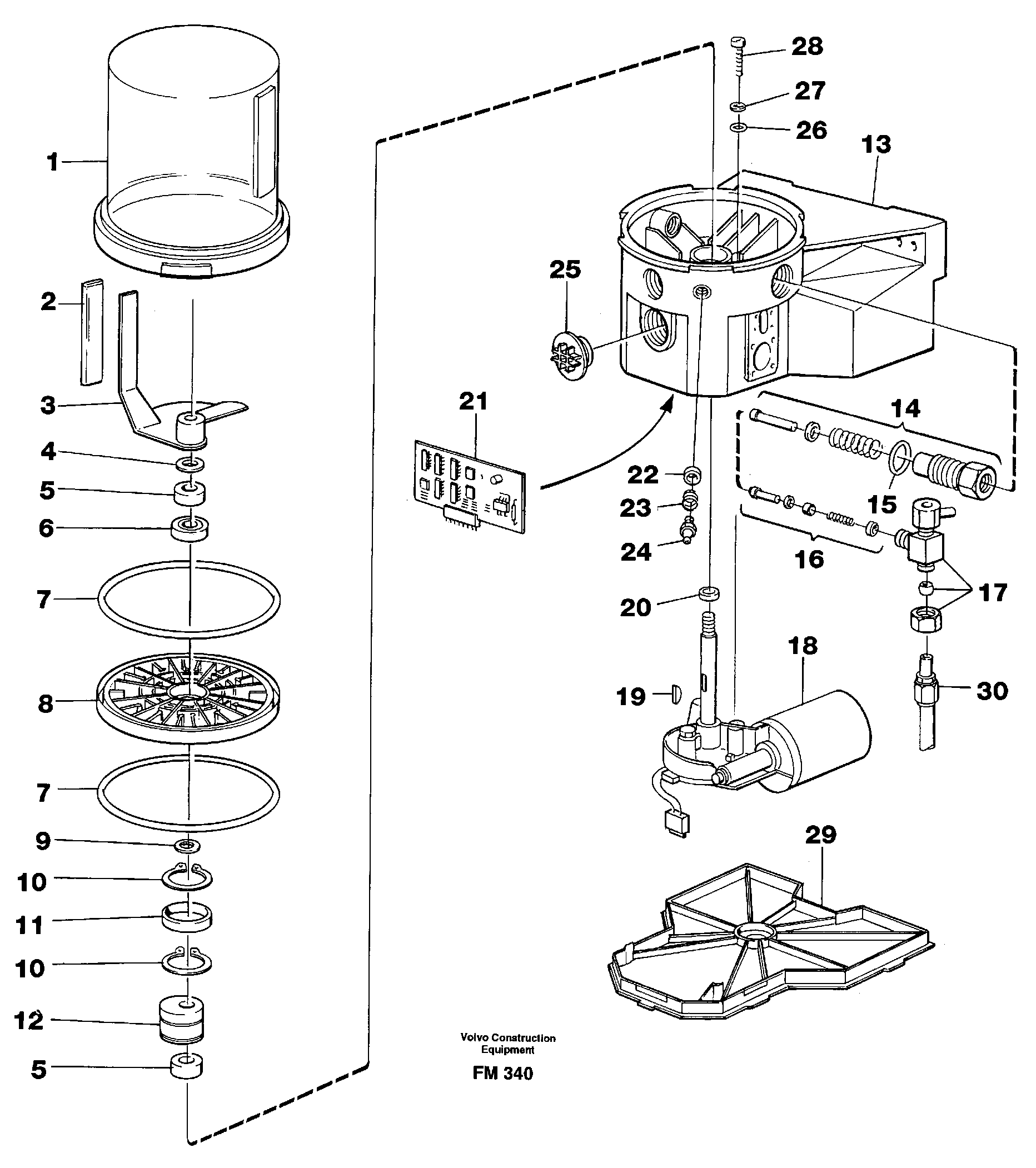 Схема запчастей Volvo EC650 - 35057 Automatic lubrication pump EC650 ?KERMAN ?KERMAN EC650 SER NO - 538