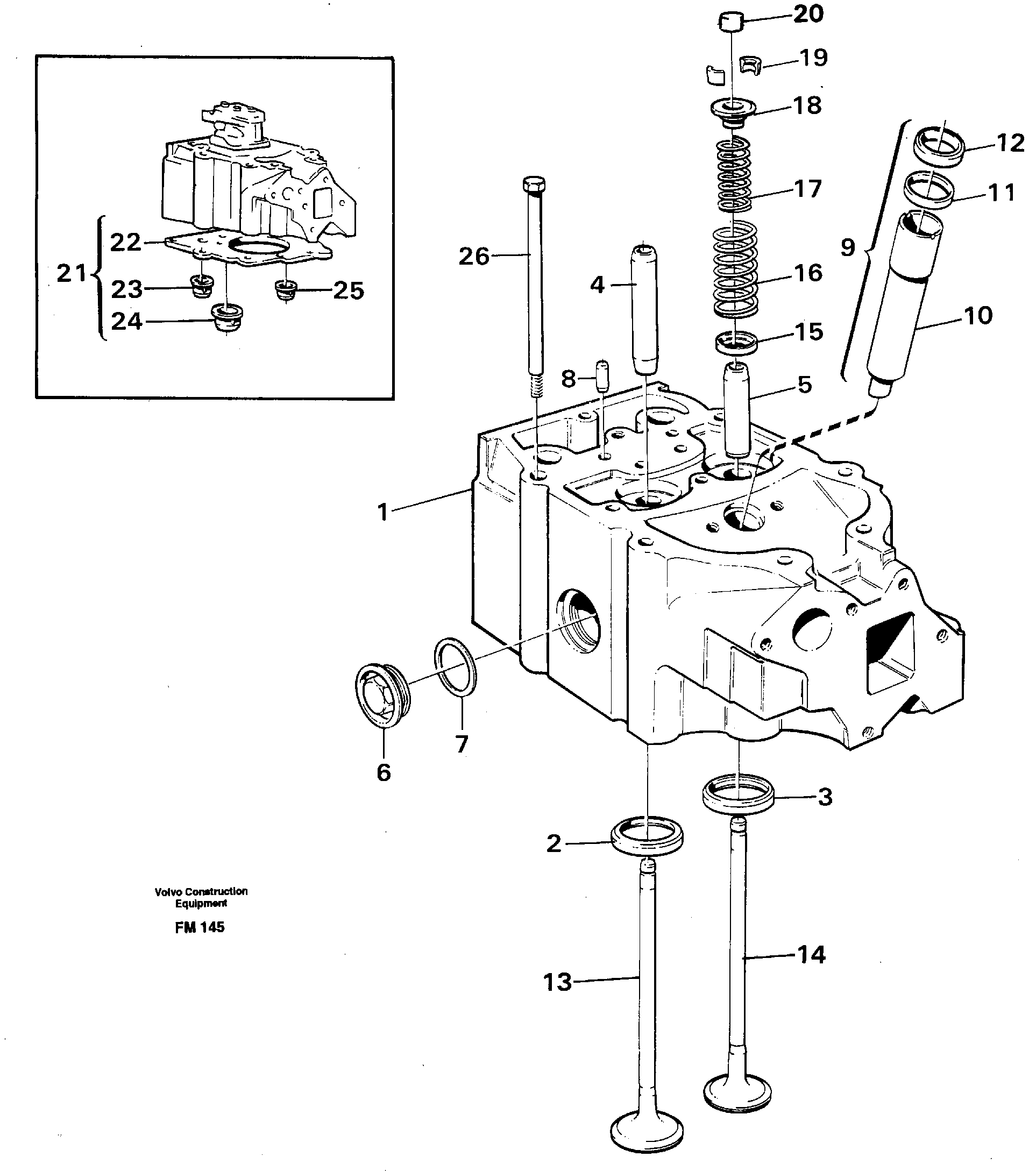 Схема запчастей Volvo EC650 - 31274 Головка блока цилиндров EC650 ?KERMAN ?KERMAN EC650 SER NO - 538