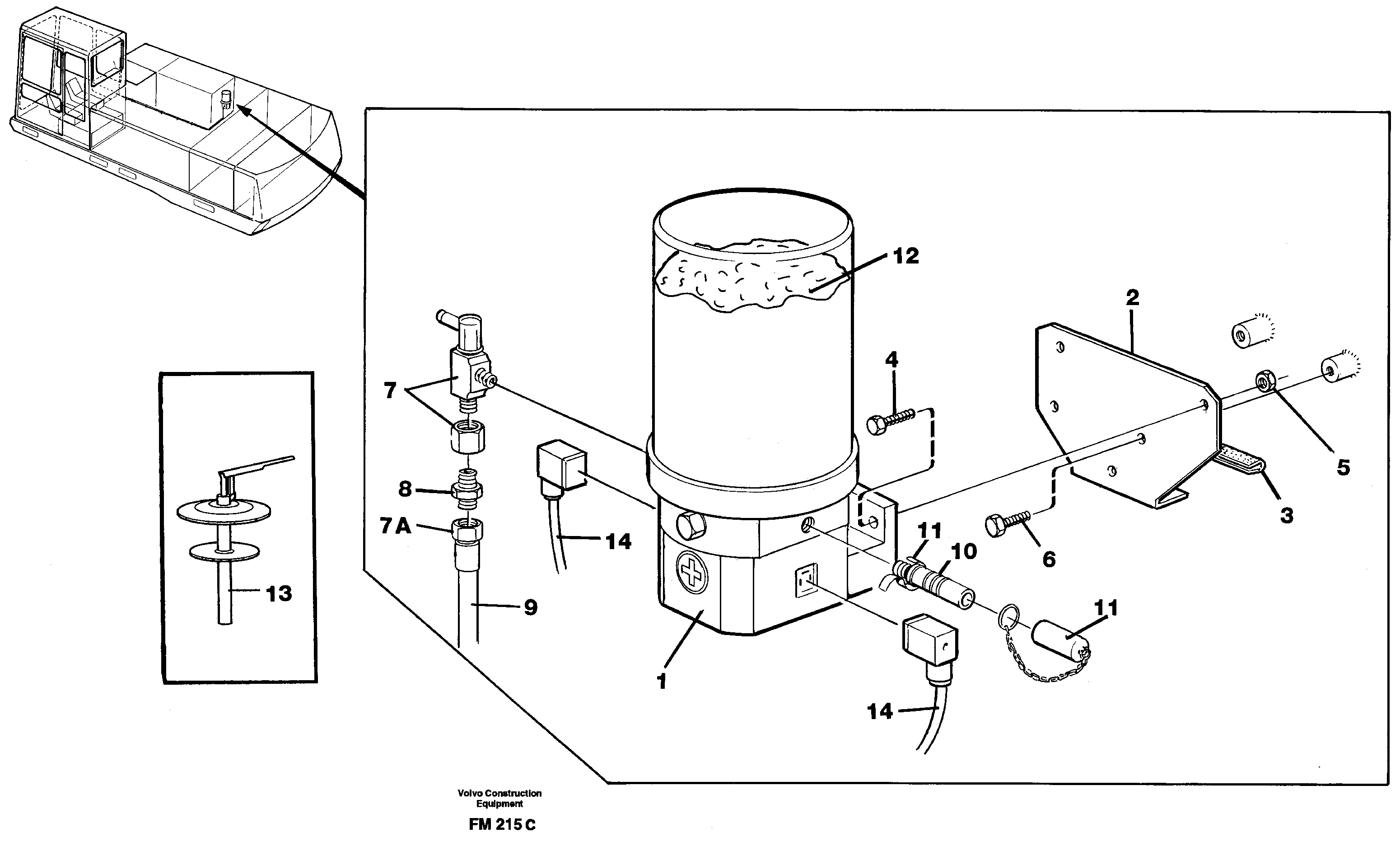 Схема запчастей Volvo EC650 - 96036 Automatic lubrication EC650 ?KERMAN ?KERMAN EC650 SER NO - 538