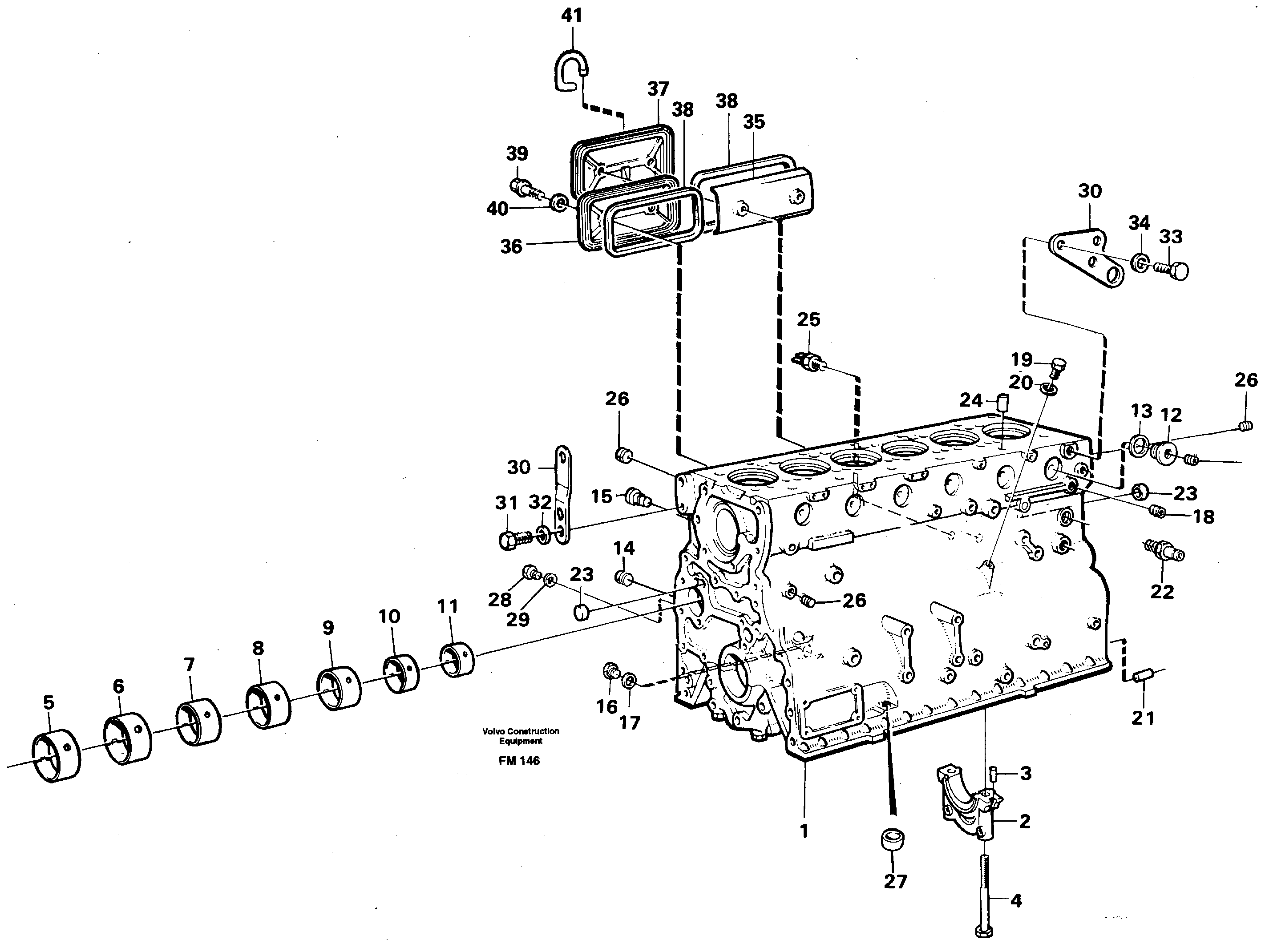 Схема запчастей Volvo EC650 - 99789 Блок цилиндров EC650 ?KERMAN ?KERMAN EC650 SER NO - 538