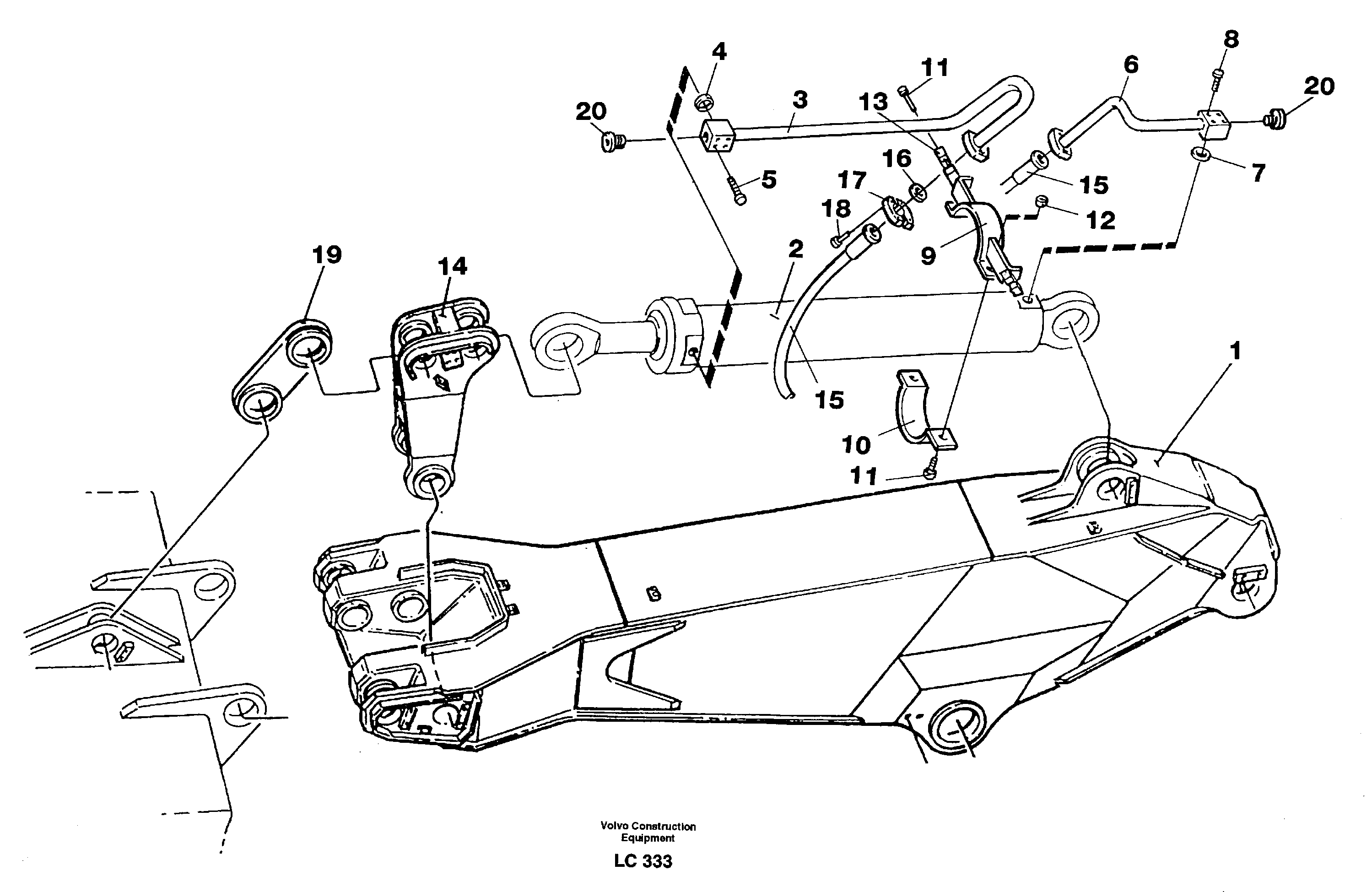 Схема запчастей Volvo EC650 - 21544 Hydraulic system, dipper arm M.e. 2,75m EC650 SER NO 539-618