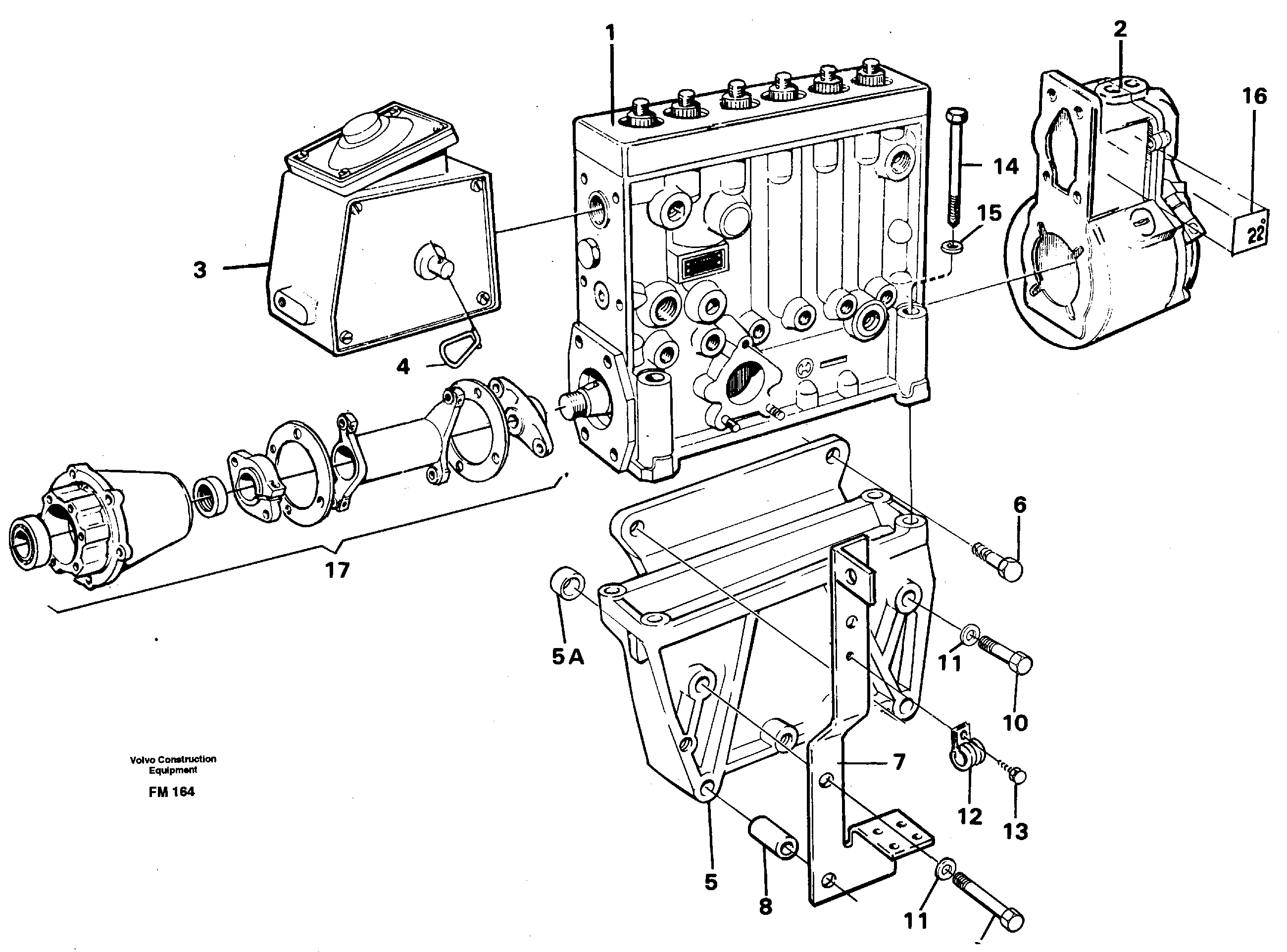 Схема запчастей Volvo EC650 - 35159 Fuel injection pump, mounting EC650 ?KERMAN ?KERMAN EC650 SER NO - 538