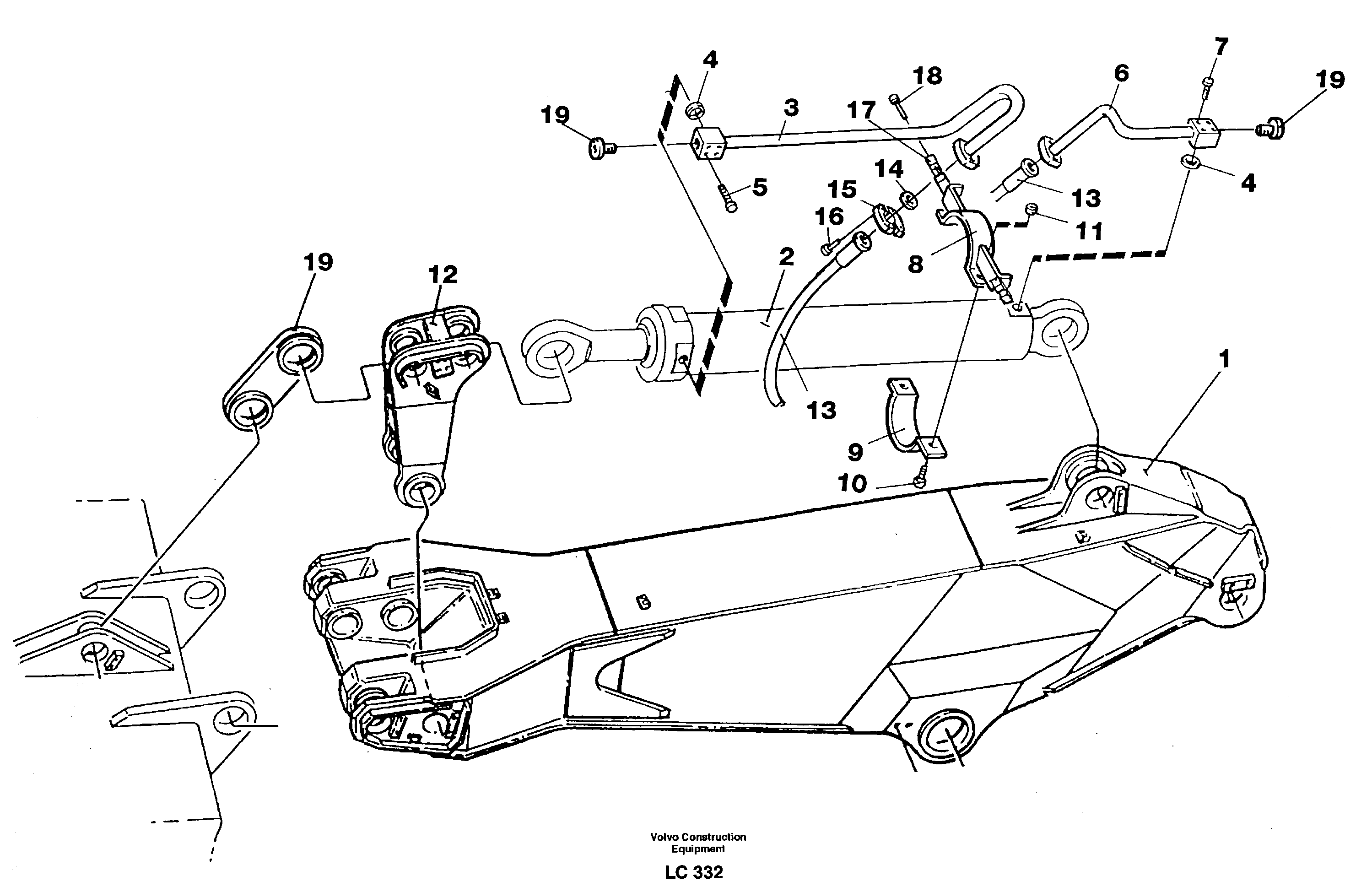 Схема запчастей Volvo EC650 - 30098 Hydraulic system, dipper arm 3.0 m EC650 SER NO 539-618