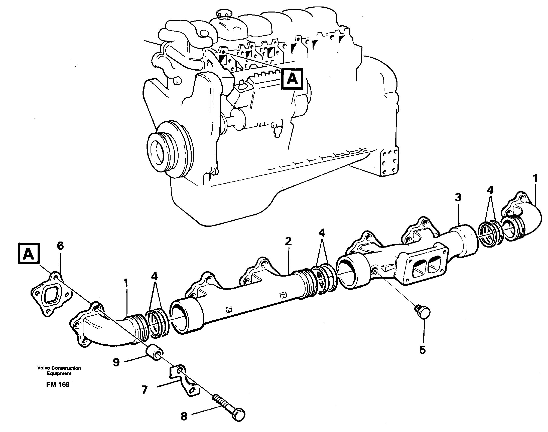 Схема запчастей Volvo EC650 - 27112 Exhaust pipe EC650 ?KERMAN ?KERMAN EC650 SER NO - 538