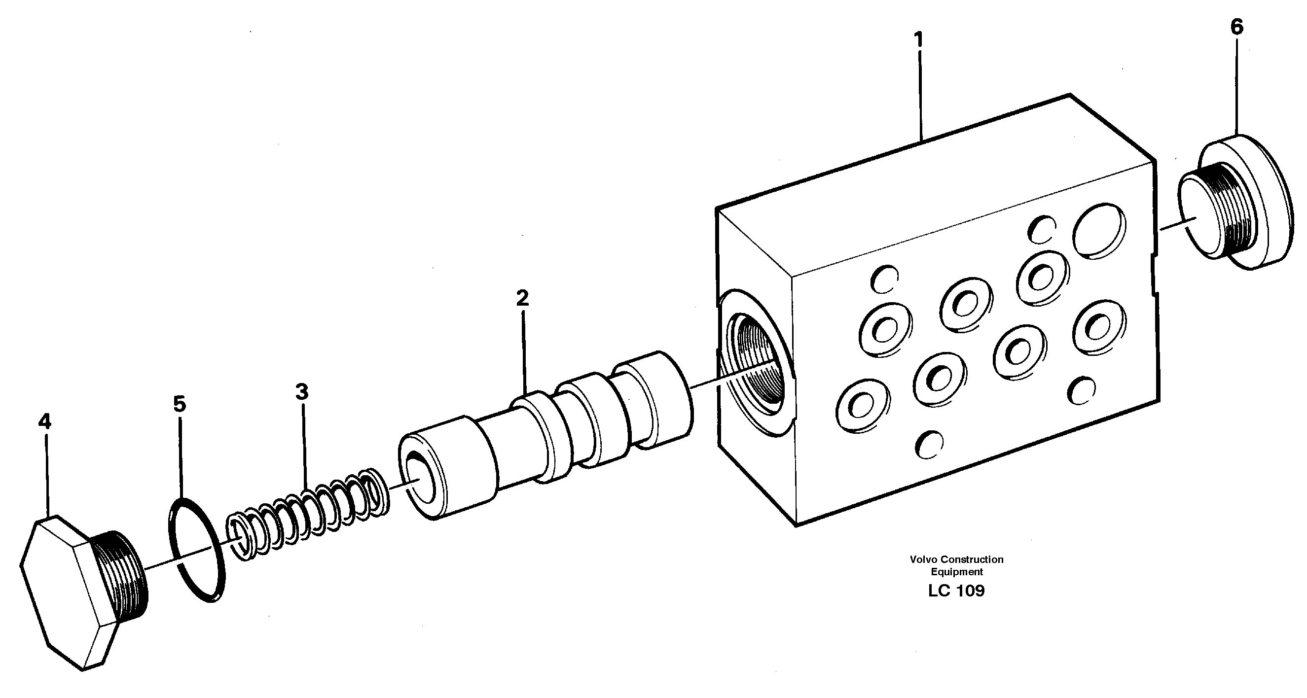 Схема запчастей Volvo EC650 - 19416 High speed valve EC650 SER NO 539-618