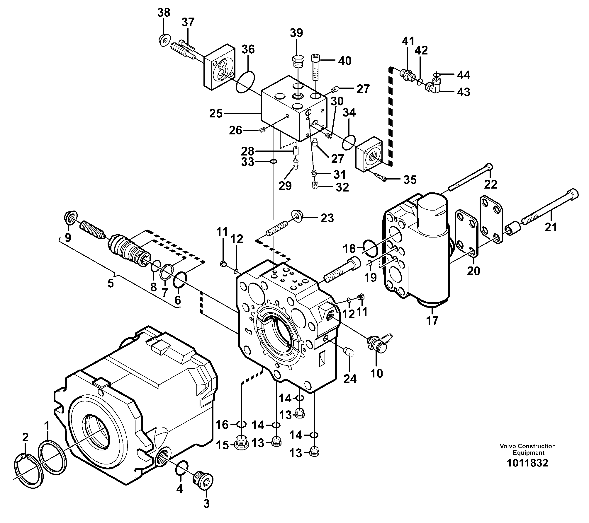 Схема запчастей Volvo EW160B - 7070 Гидромотор хода EW160B