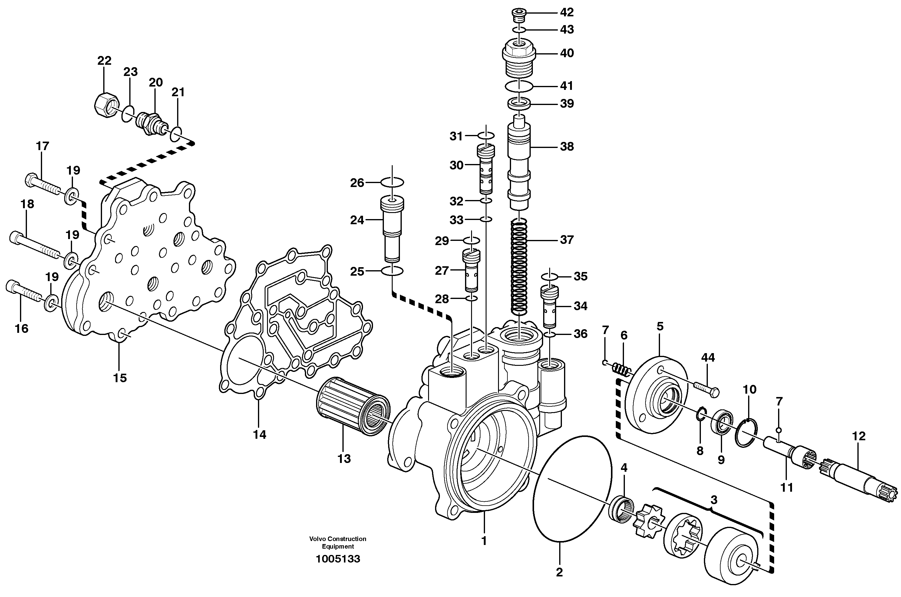 Схема запчастей Volvo EW160B - 102355 Rear axle, Gear shift sensor EW160B