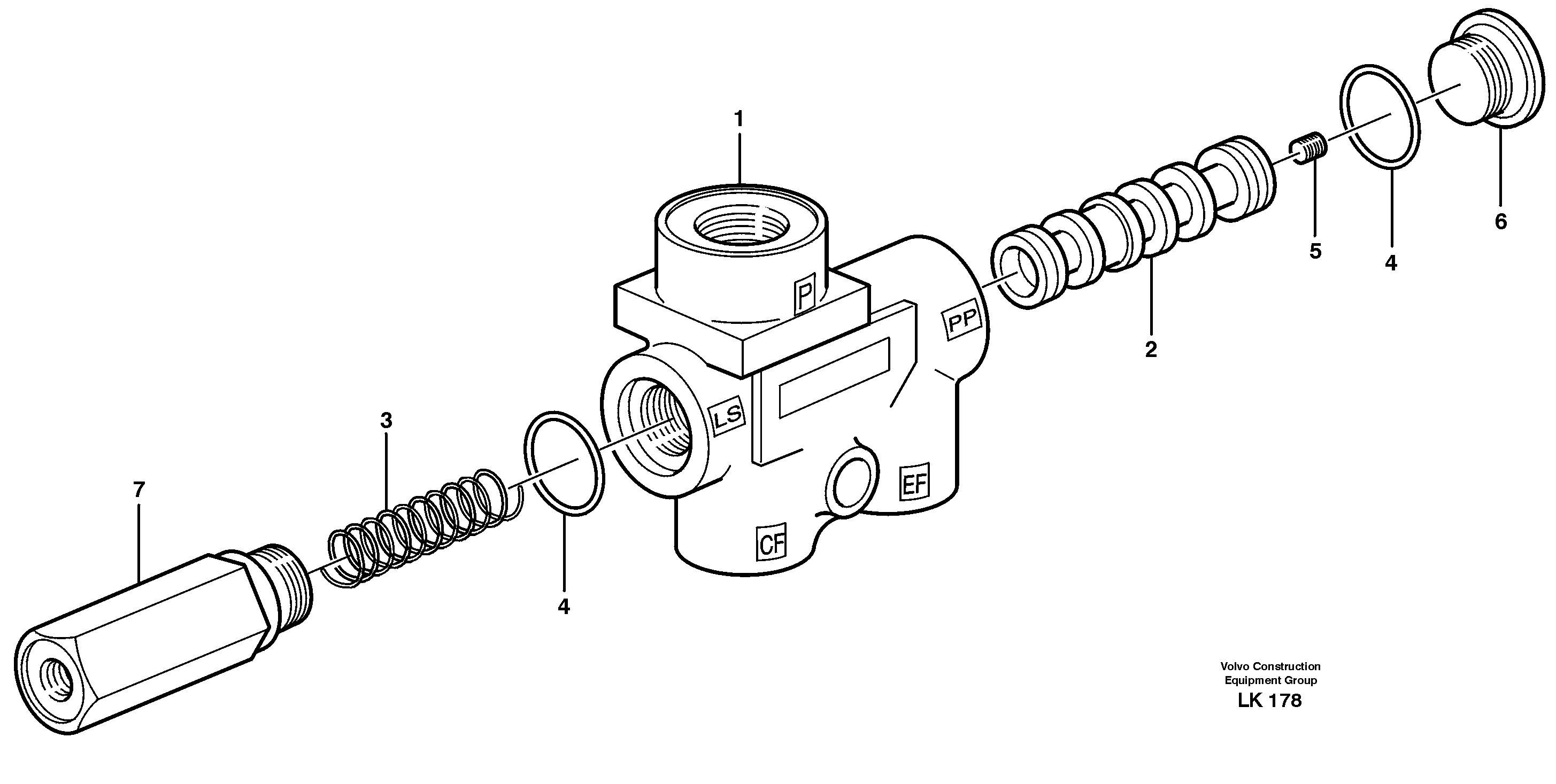 Схема запчастей Volvo EW160B - 37322 Датчик EW160B