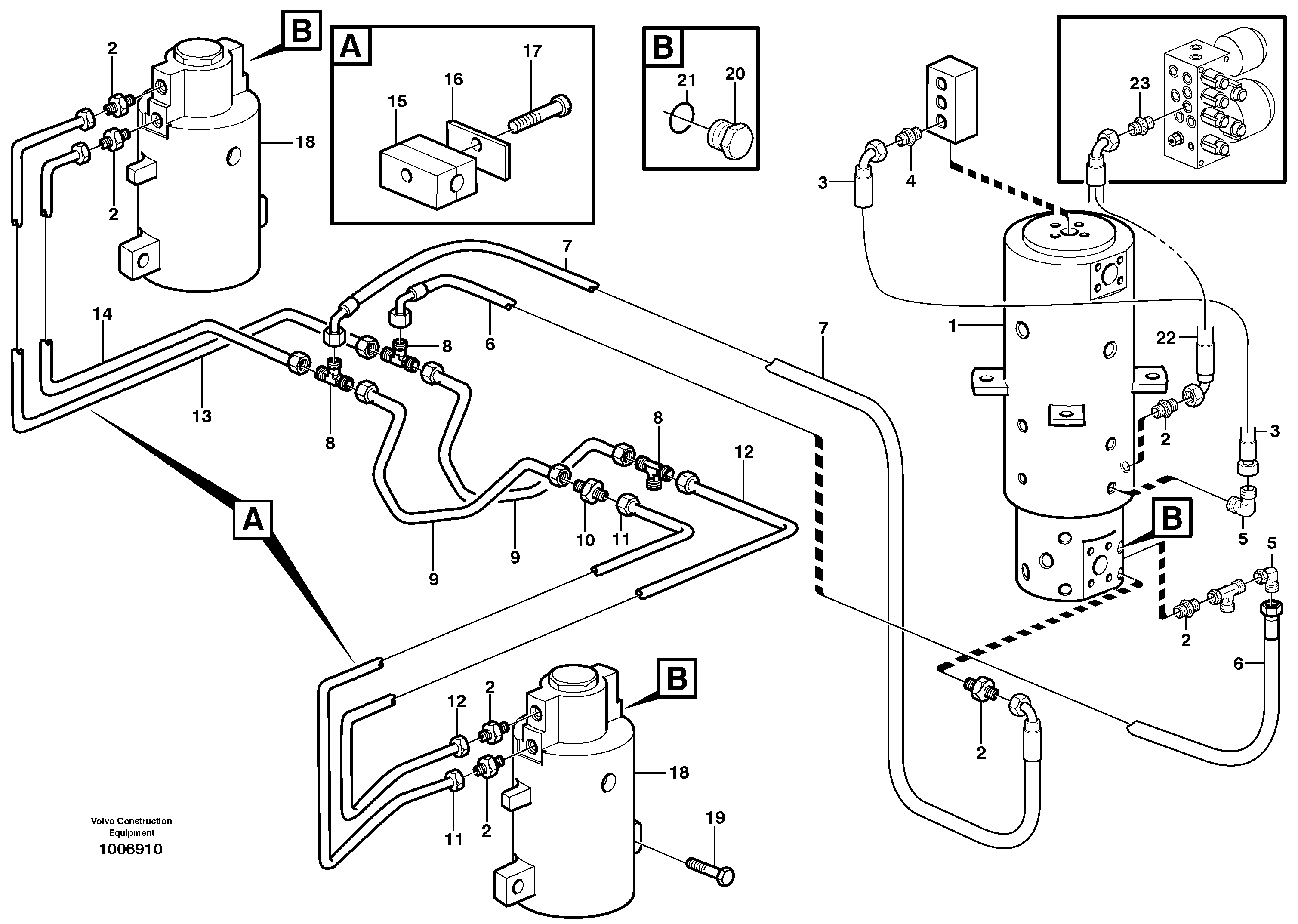 Схема запчастей Volvo EW160B - 17269 Oscillating system EW160B