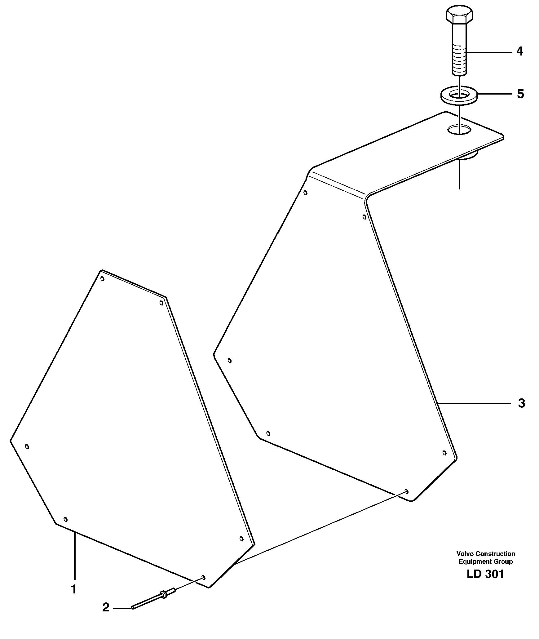 Схема запчастей Volvo EW160B - 37962 LGF - sign EW160B