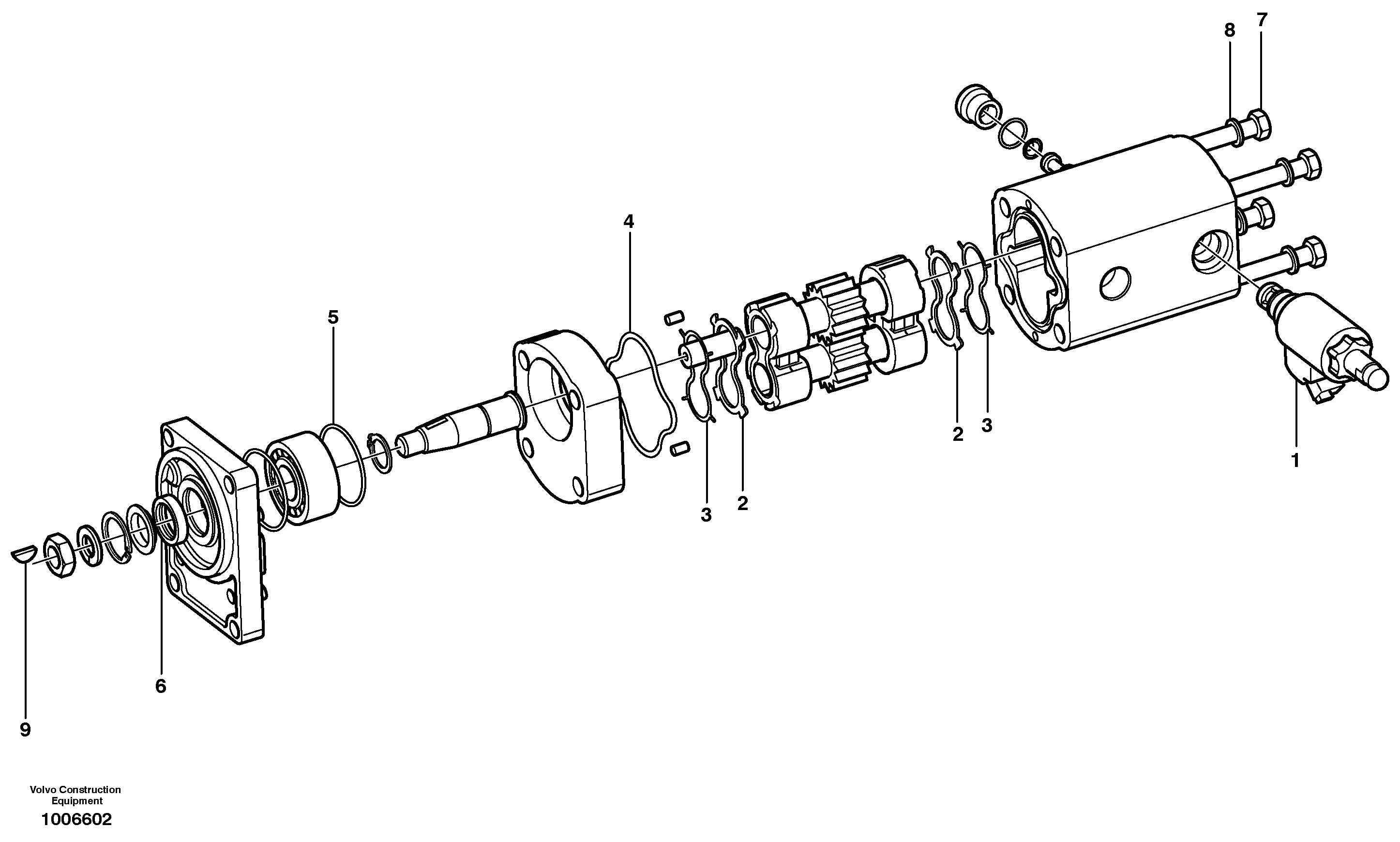 Схема запчастей Volvo EW160B - 37964 Гидромотор EW160B