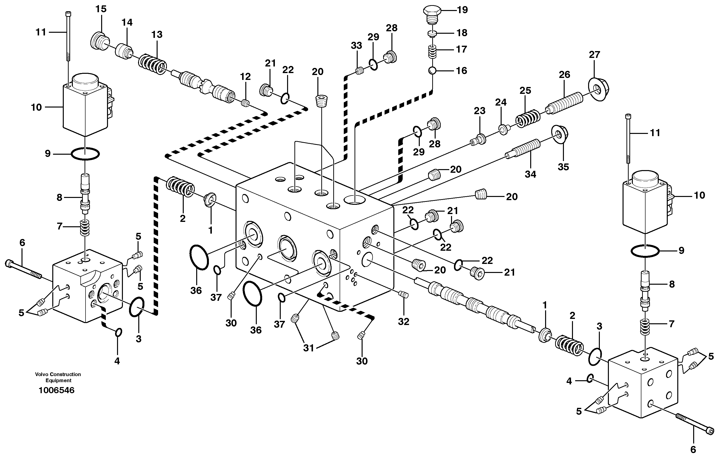 Схема запчастей Volvo EW160B - 37972 Hydraulic valve, X3 EW160B