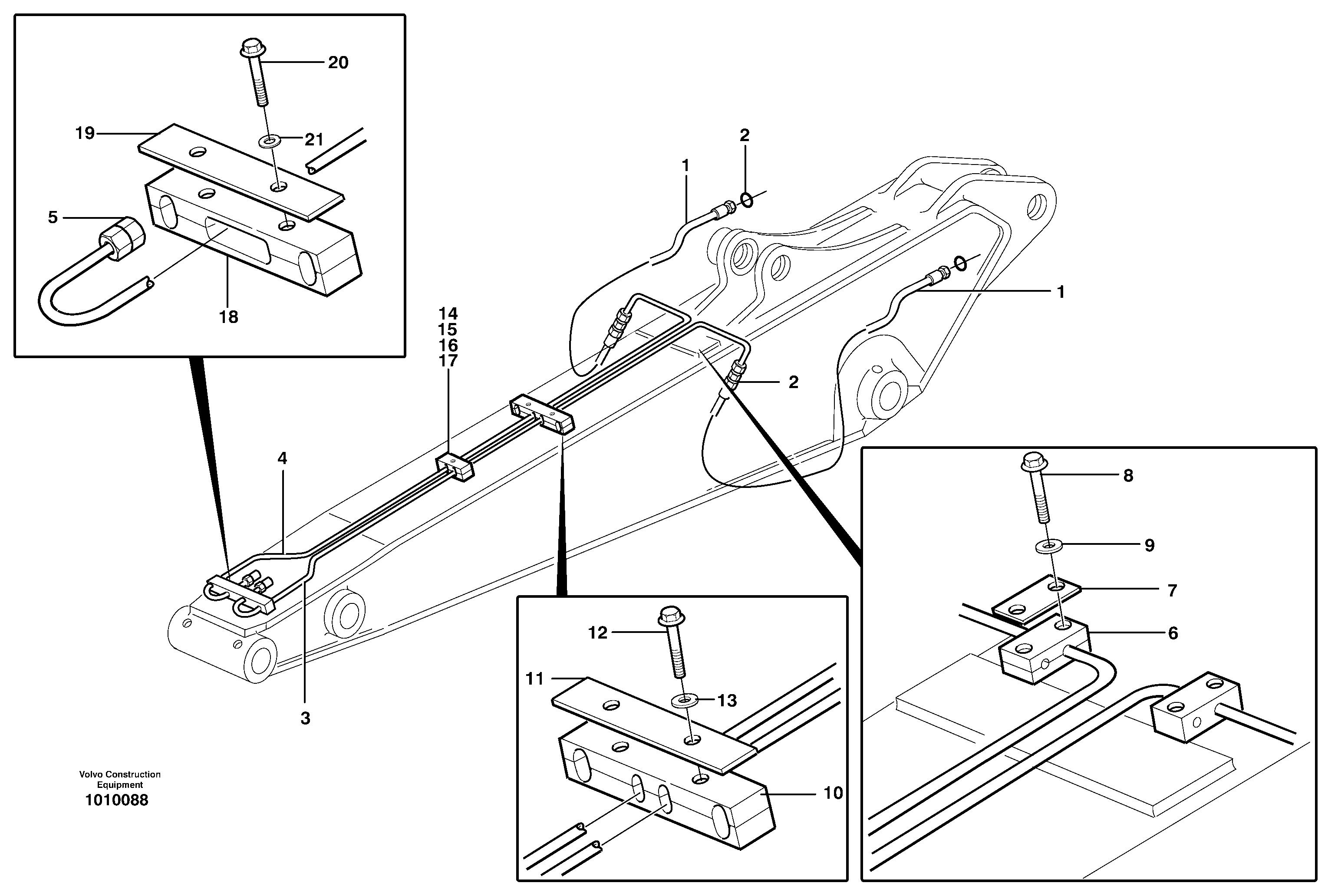 Схема запчастей Volvo EW160B - 45792 Hydr. quick fit equipm. dipper arm EW160B