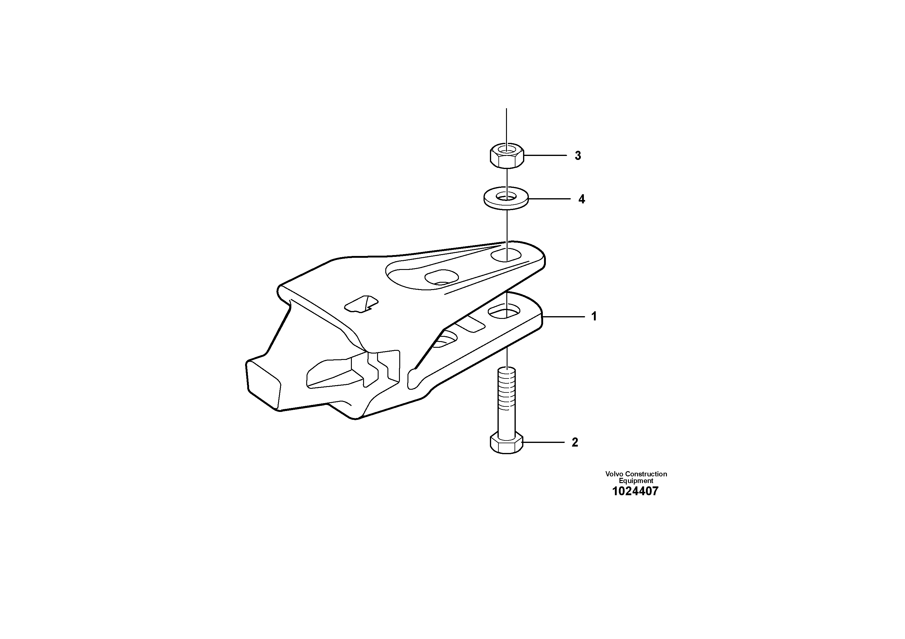 Схема запчастей Volvo EW160B - 41620 Adapter kit ATTACHMENTS ATTACHMENTS BUCKETS