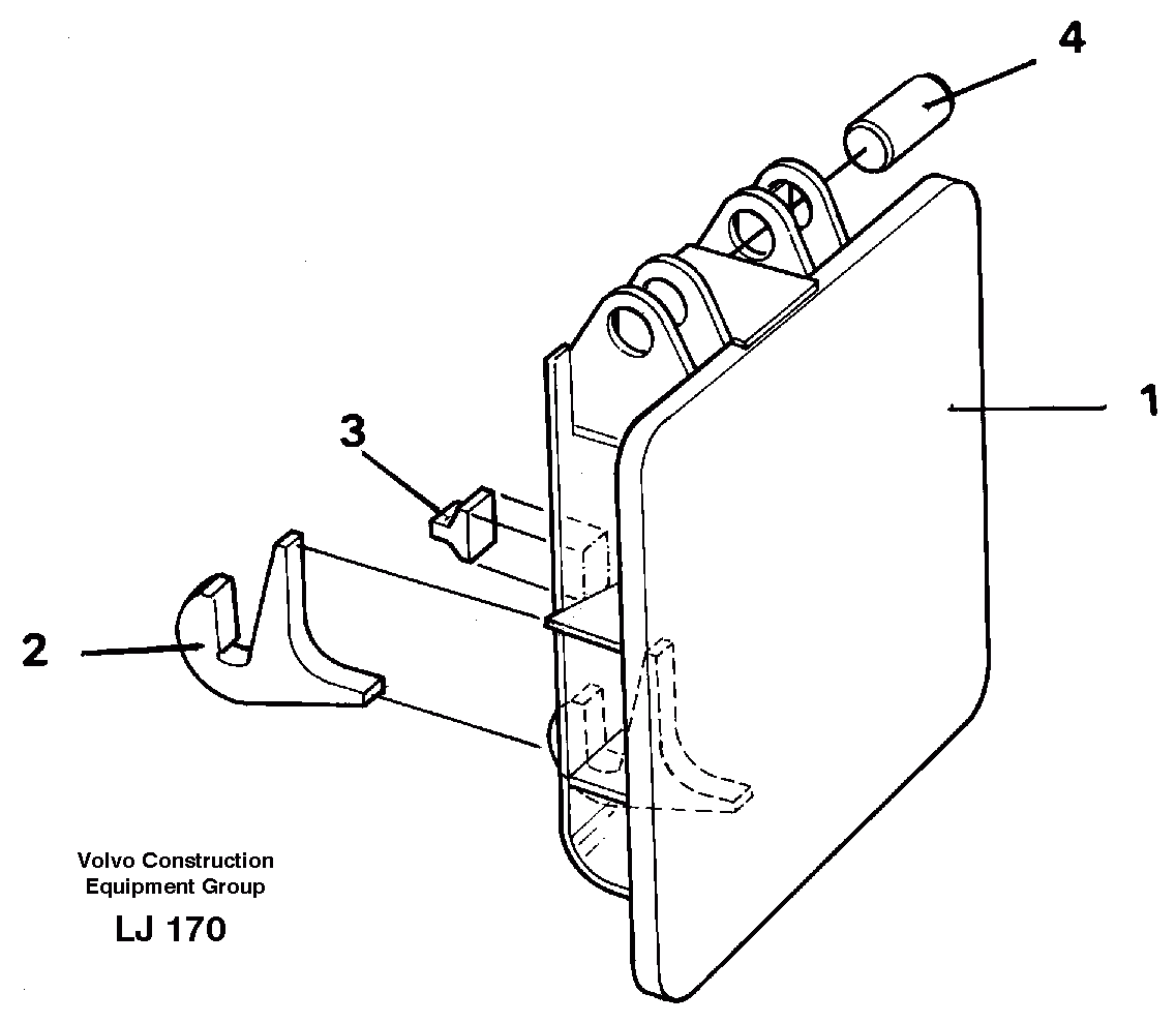 Схема запчастей Volvo EW160B - 44559 Hammer plate EW160B