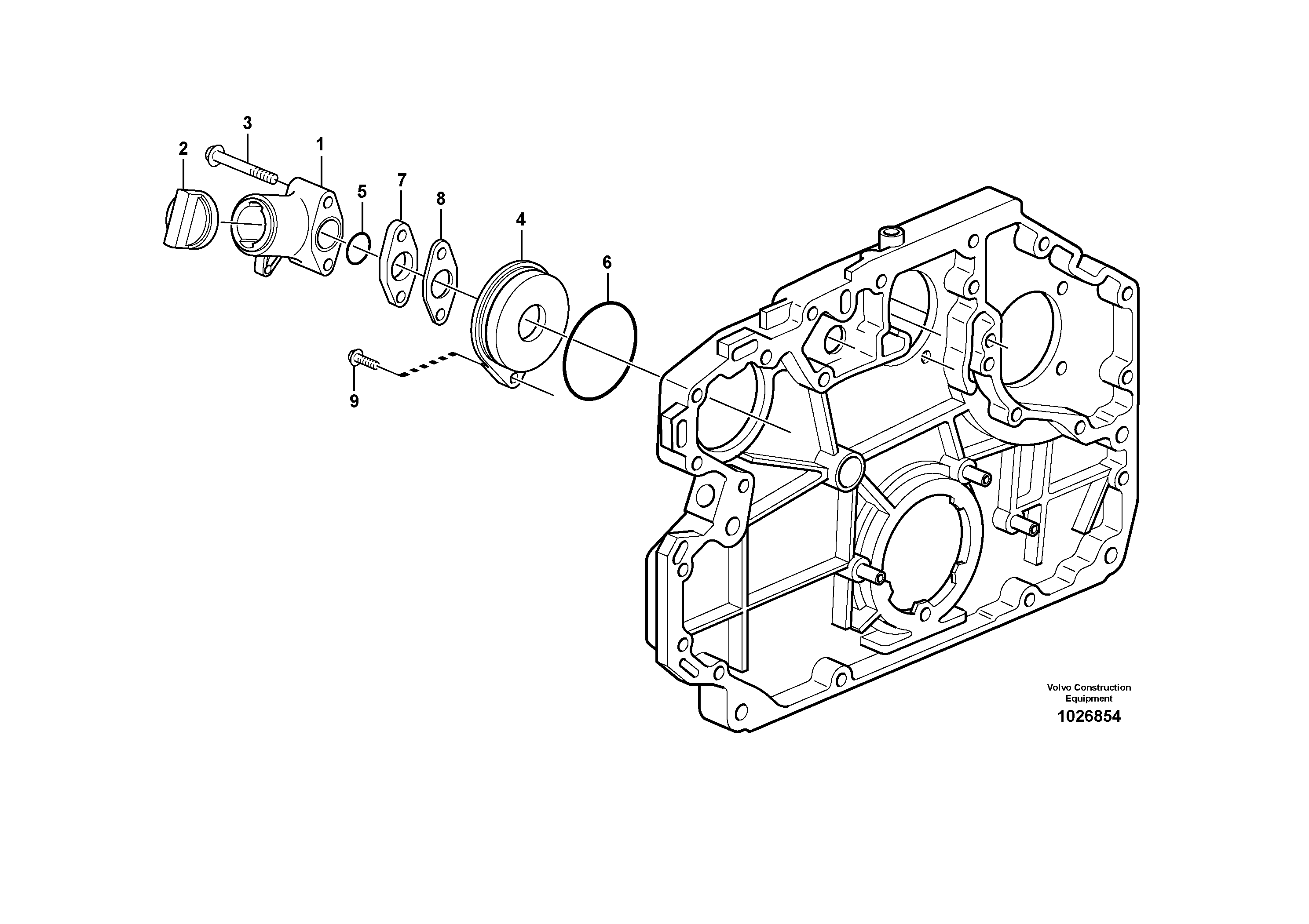 Схема запчастей Volvo EW160B - 18644 Oil filler EW160B