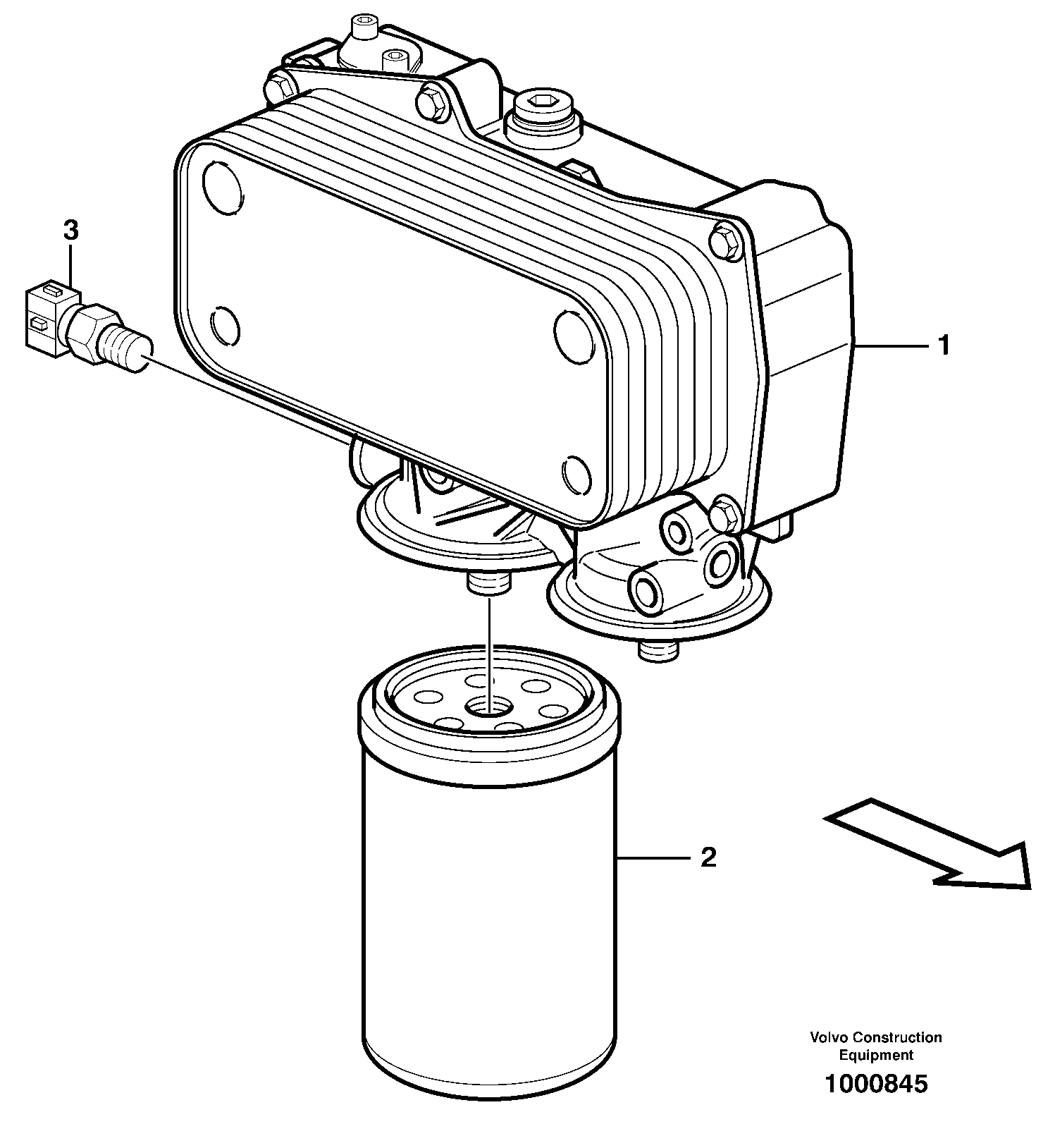 Схема запчастей Volvo EW160B - 18647 Фильтр масляный EW160B