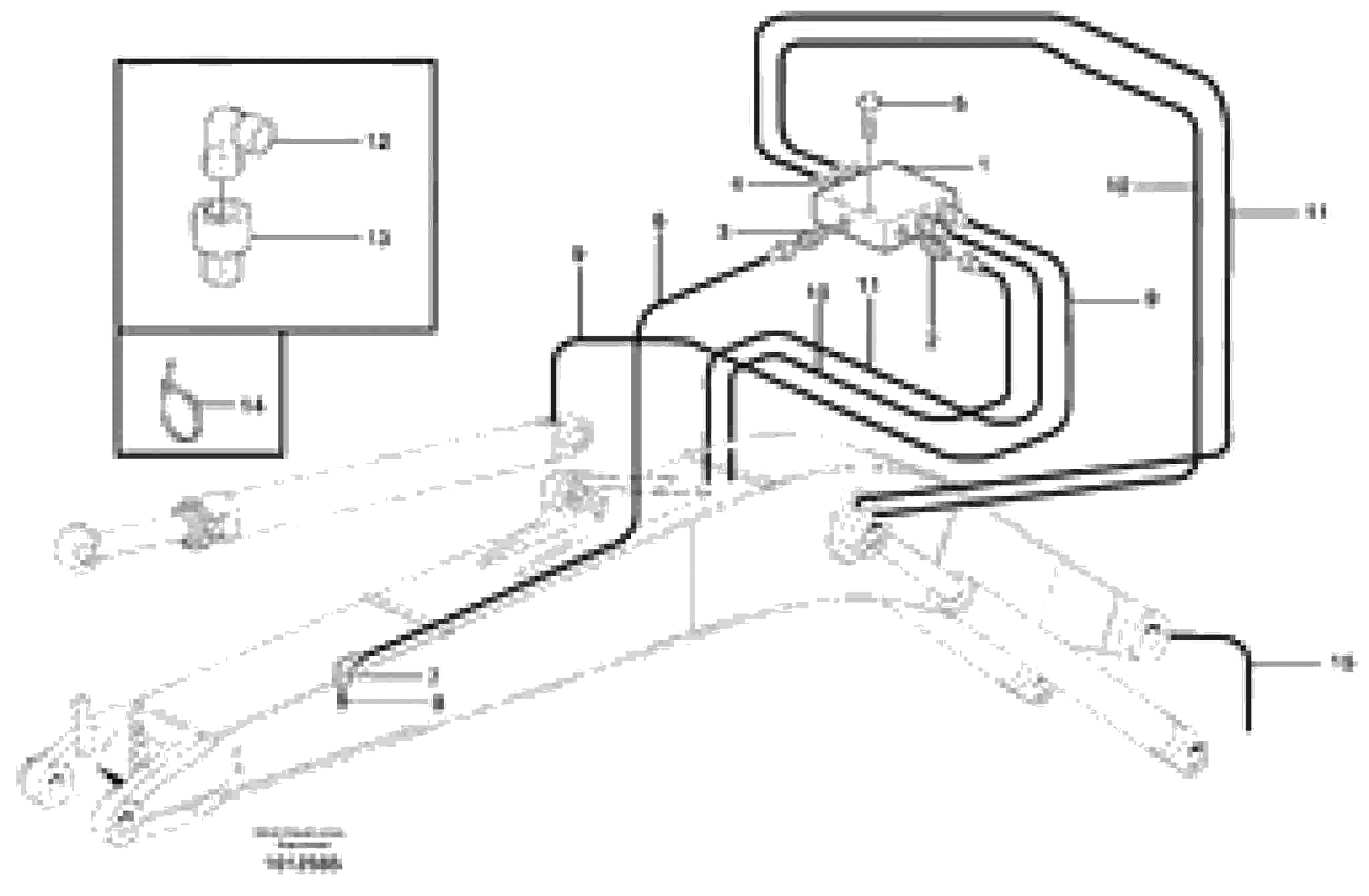 Схема запчастей Volvo EW160B - 41346 Central lubrication, mono boom EW160B