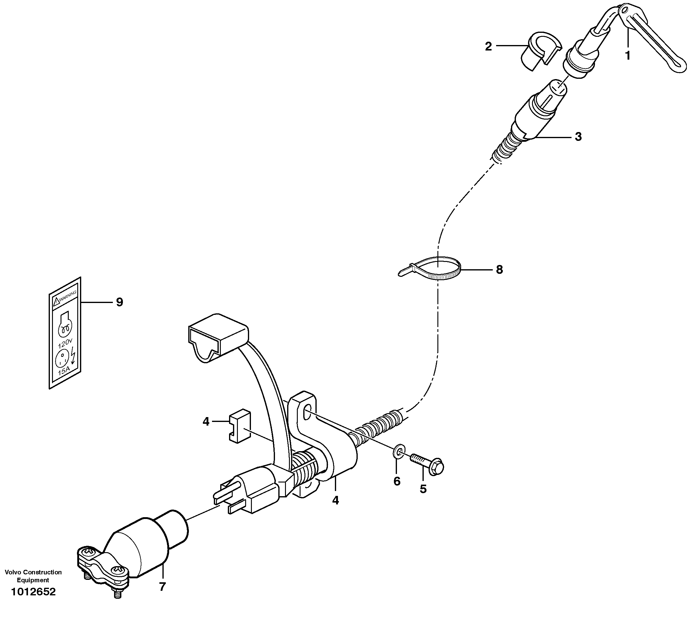 Схема запчастей Volvo EW160B - 23929 Engine heater EW160B