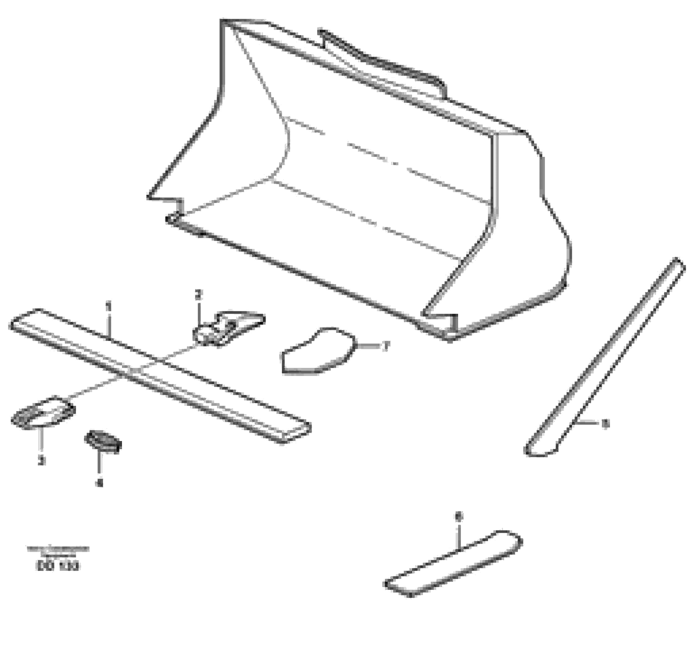 Схема запчастей Volvo EW180B - 15286 Bucket, straight with teeth ATTACHMENTS ATTACHMENTS BUCKETS