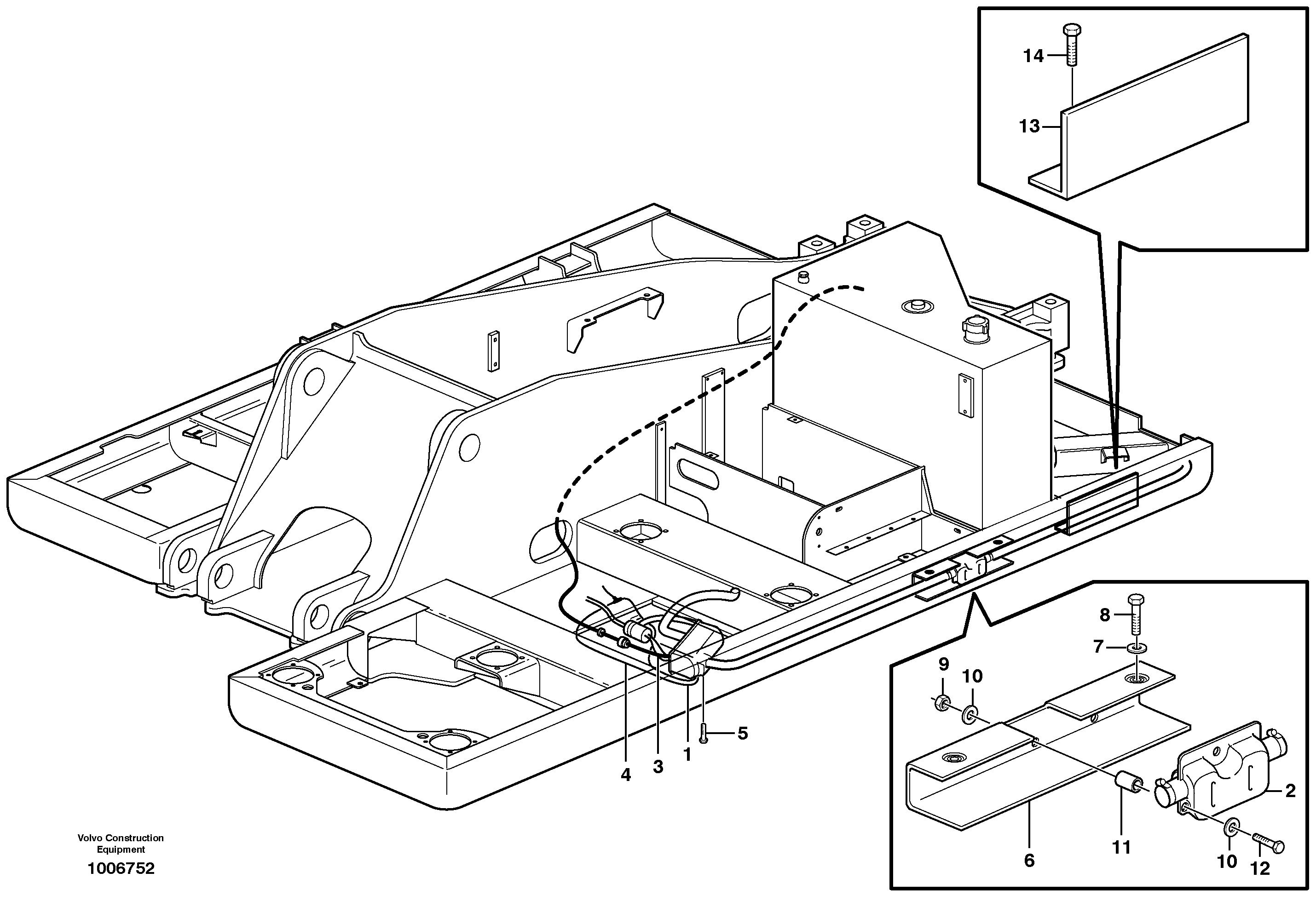 Схема запчастей Volvo EW180B - 17894 Heater, diesel, installation EW180B