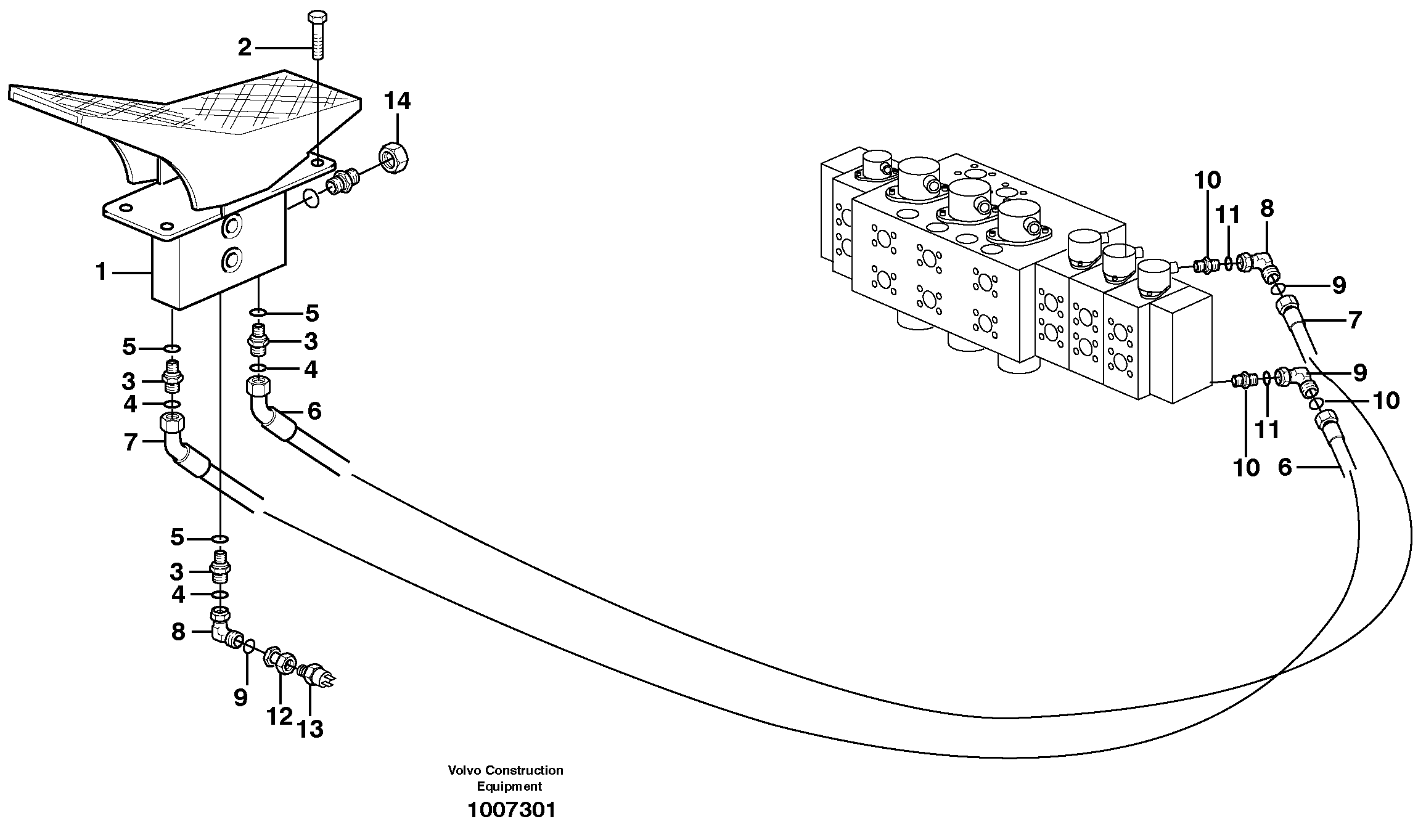 Схема запчастей Volvo EW180B - 4218 Servo hydraulics, X1 EW180B