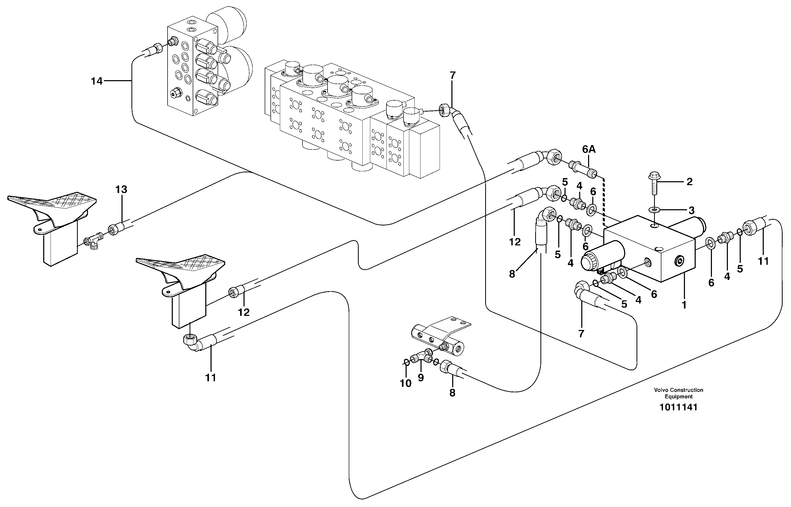 Схема запчастей Volvo EW180B - 17904 Hydraul func. X1, flow regulator 2 pc. boom EW180B