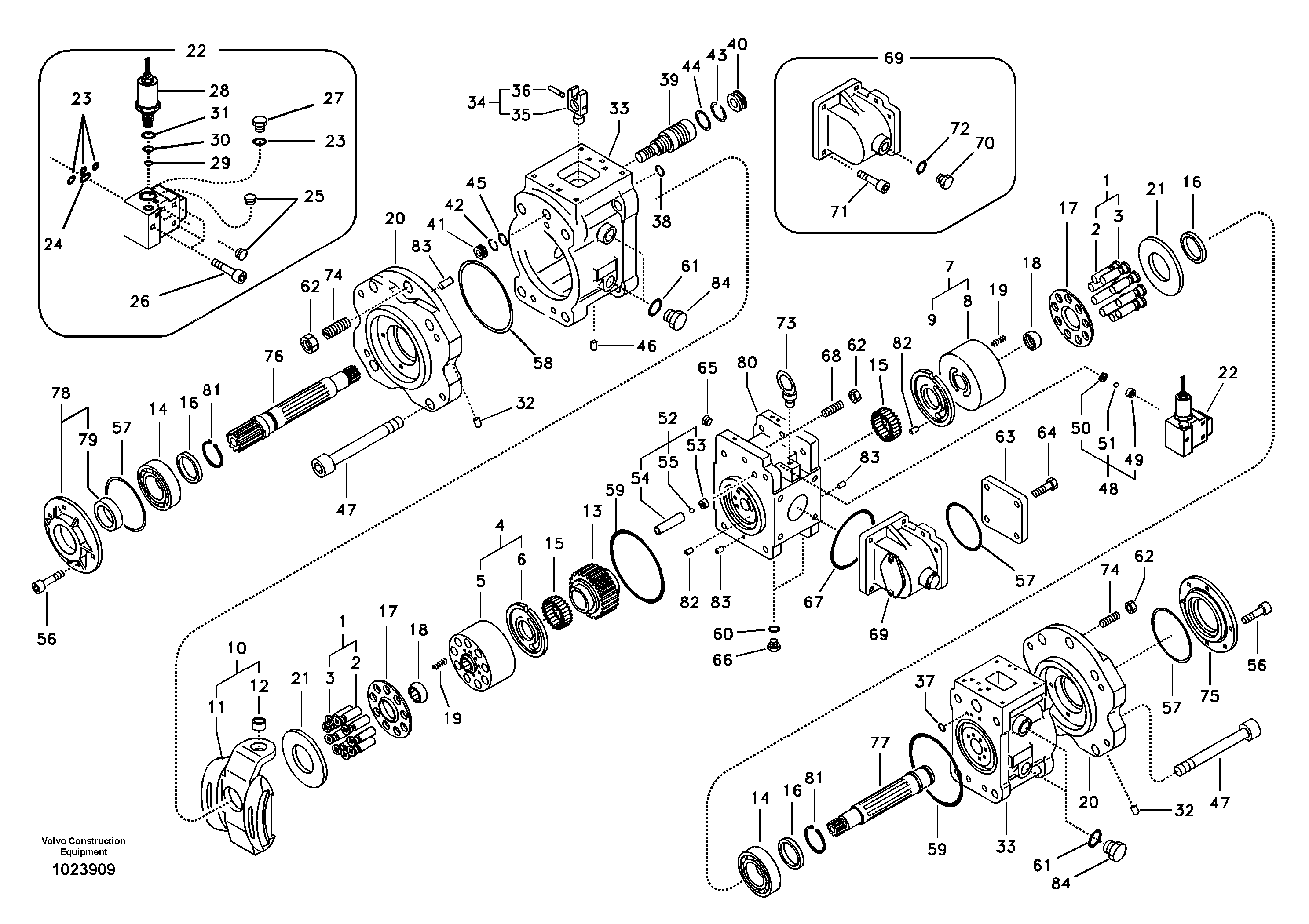 Схема запчастей Volvo EC330B - 102748 Гидронасос (основной насос) EC330B SER NO INT 10713- EU&NA 80001-