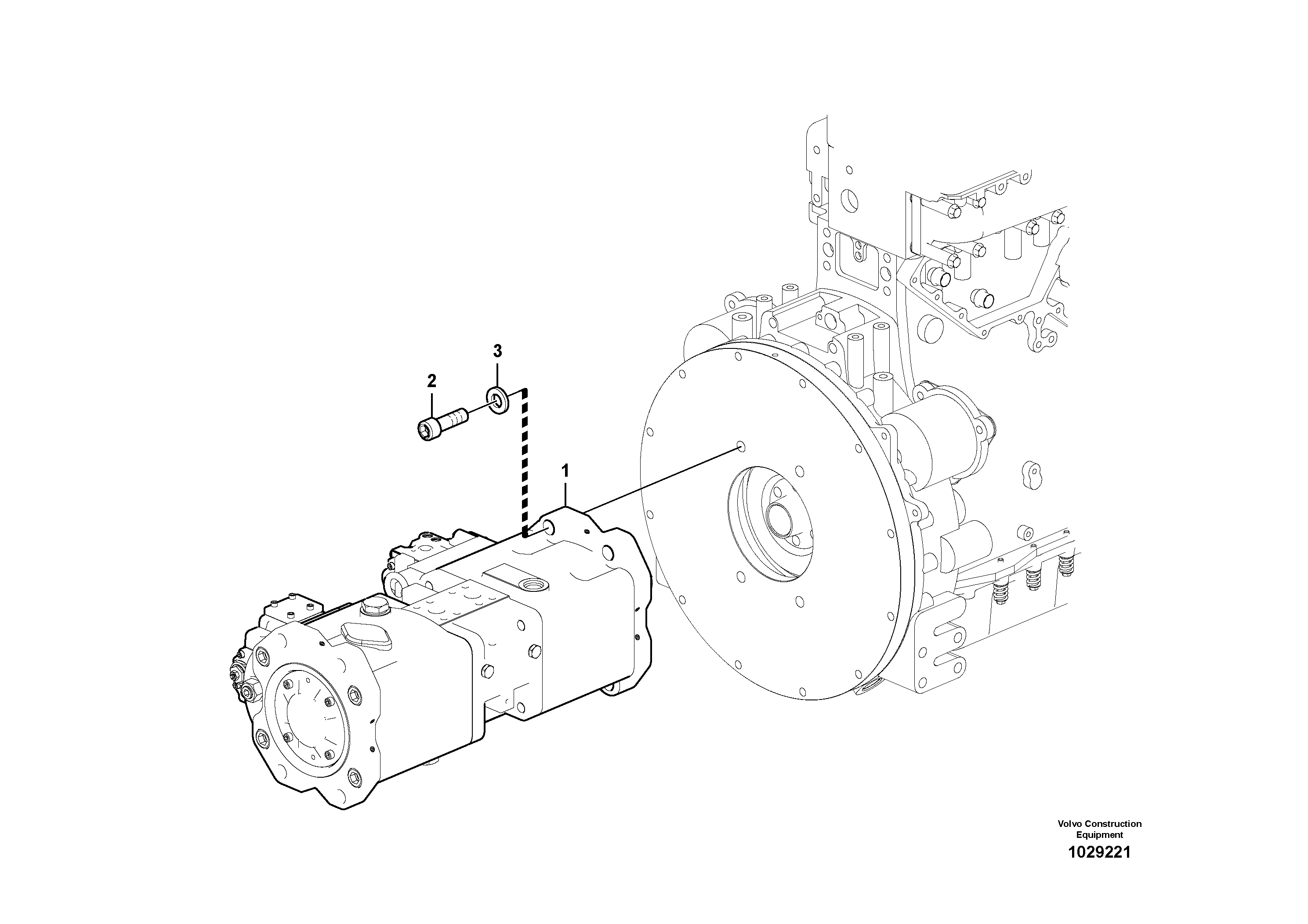 Схема запчастей Volvo EC330B - 73417 Pump installation EC330B SER NO INT 10713- EU&NA 80001-