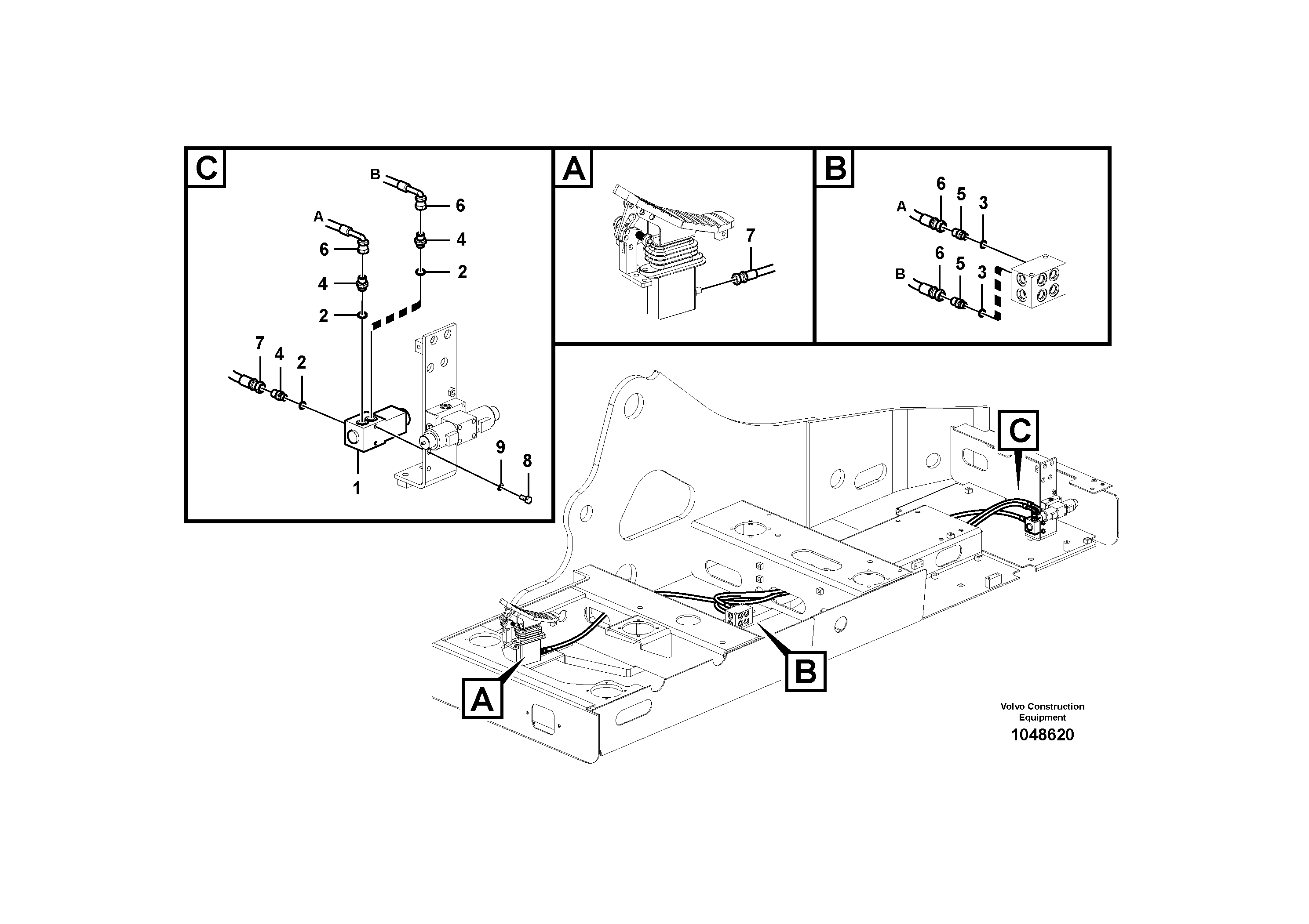 Схема запчастей Volvo EC330B - 98926 Servo system, hammer and shear EC330B SER NO INT 10713- EU&NA 80001-