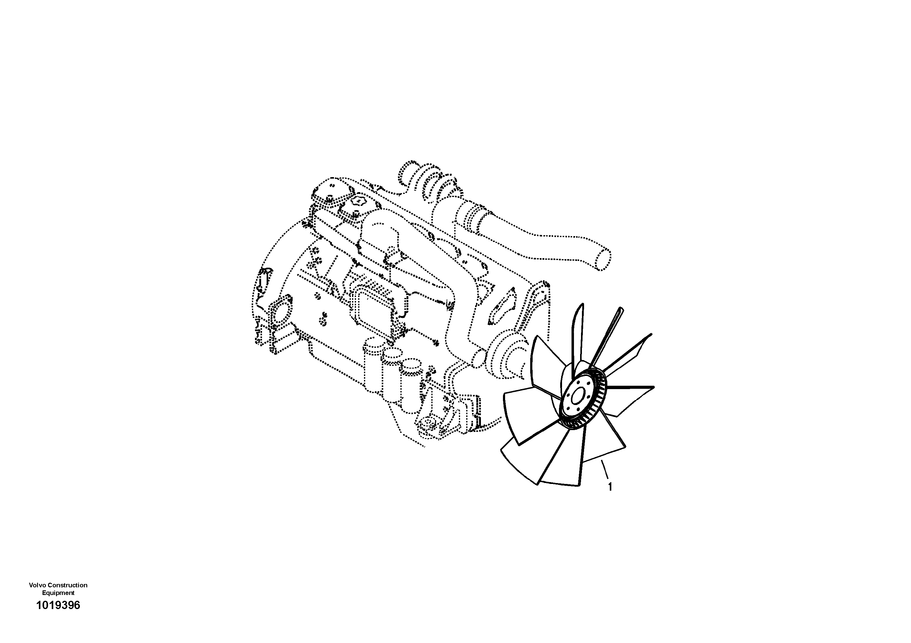 Схема запчастей Volvo EC330B - 17705 Cooling fan mounting EC330B SER NO INT 10713- EU&NA 80001-