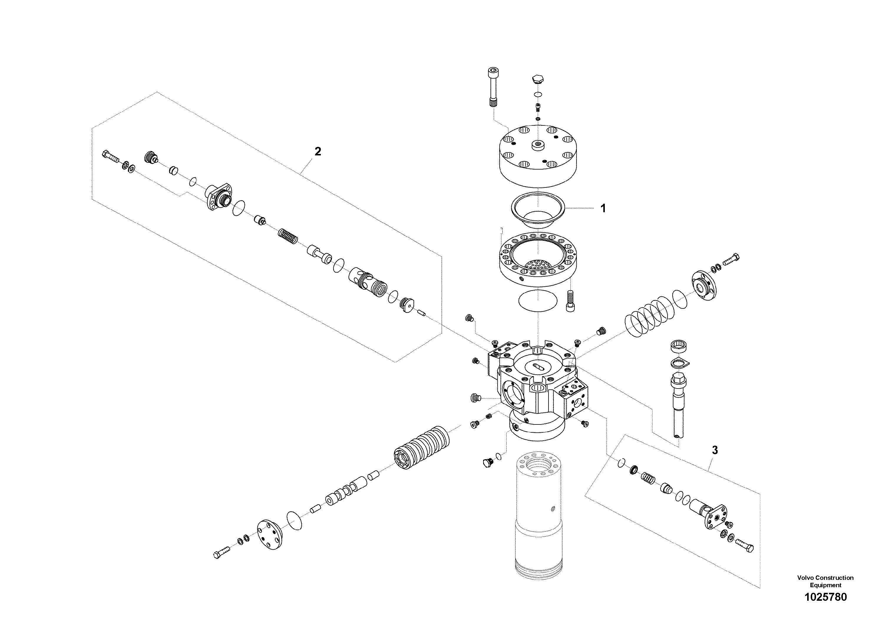 Схема запчастей Volvo EC330B - 37552 Hydraulic hammer, Accumulator ATTACHMENTS ATTACHMENTS EXCAVATORS BUCKETS&HAMMERS, GEN. B/C
