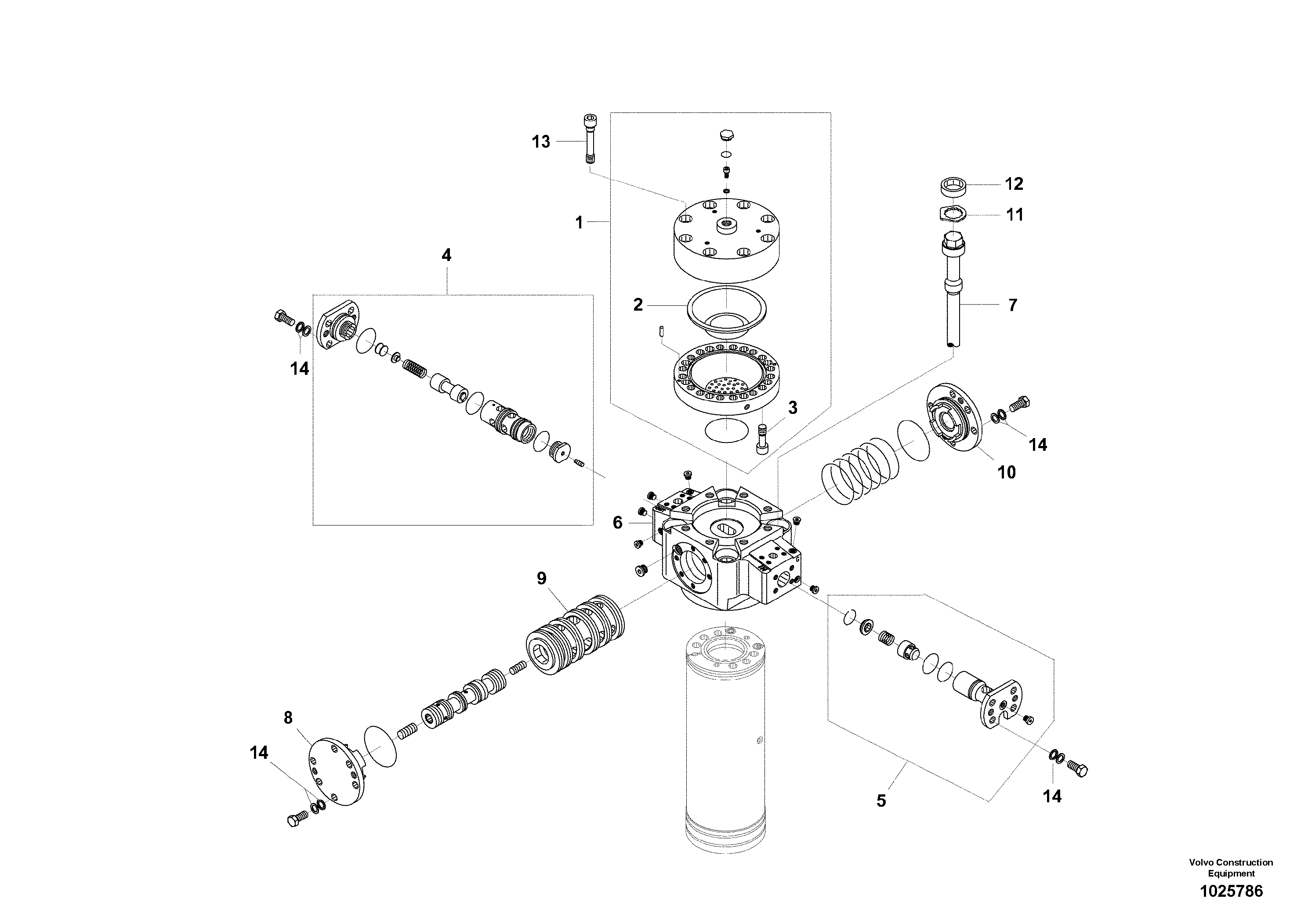 Схема запчастей Volvo EC330B - 40296 Hydraulic hammer, Accumulator ATTACHMENTS ATTACHMENTS EXCAVATORS BUCKETS&HAMMERS, GEN. B/C