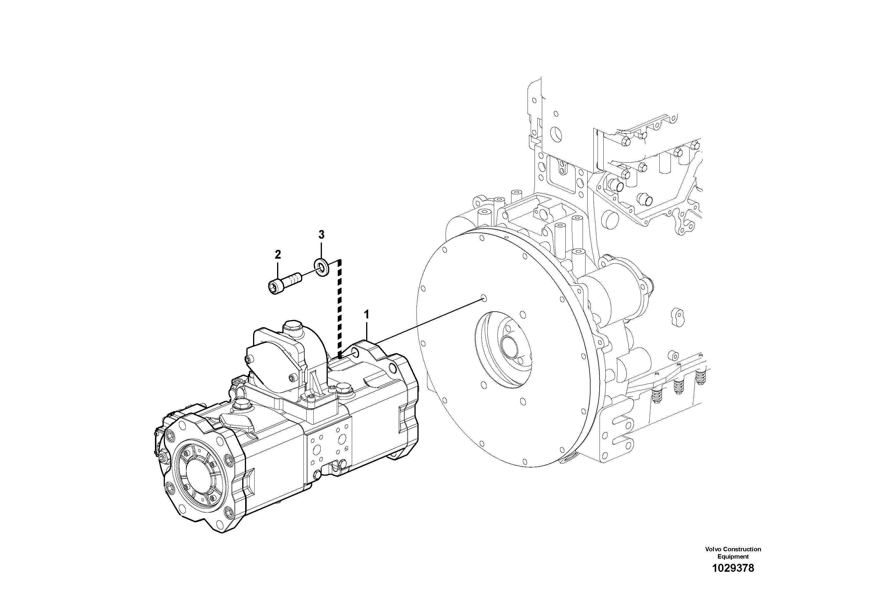 Схема запчастей Volvo EC330B - 76665 Pump installation EC330B PRIME S/N 15001-