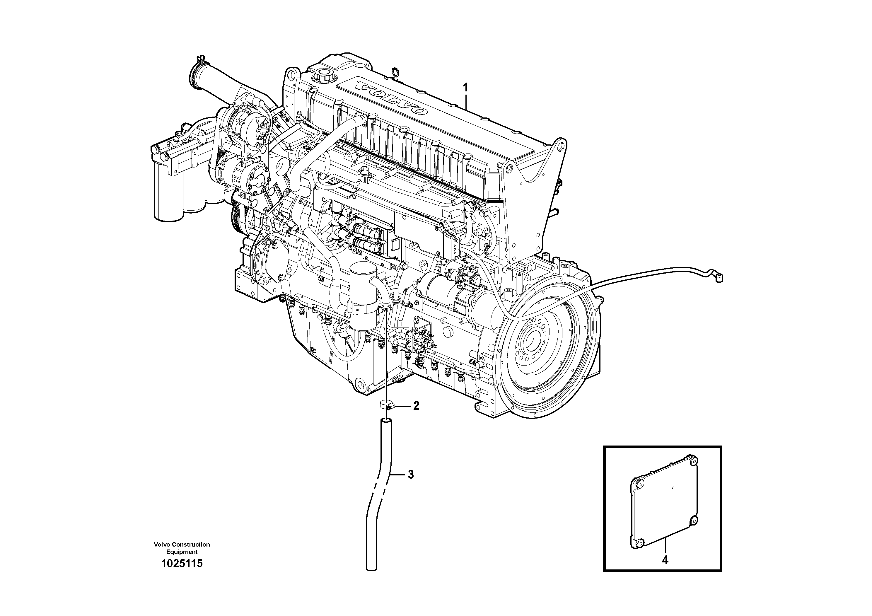 Схема запчастей Volvo EC330B - 62030 Двигатель в сборе EC330B PRIME S/N 15001-