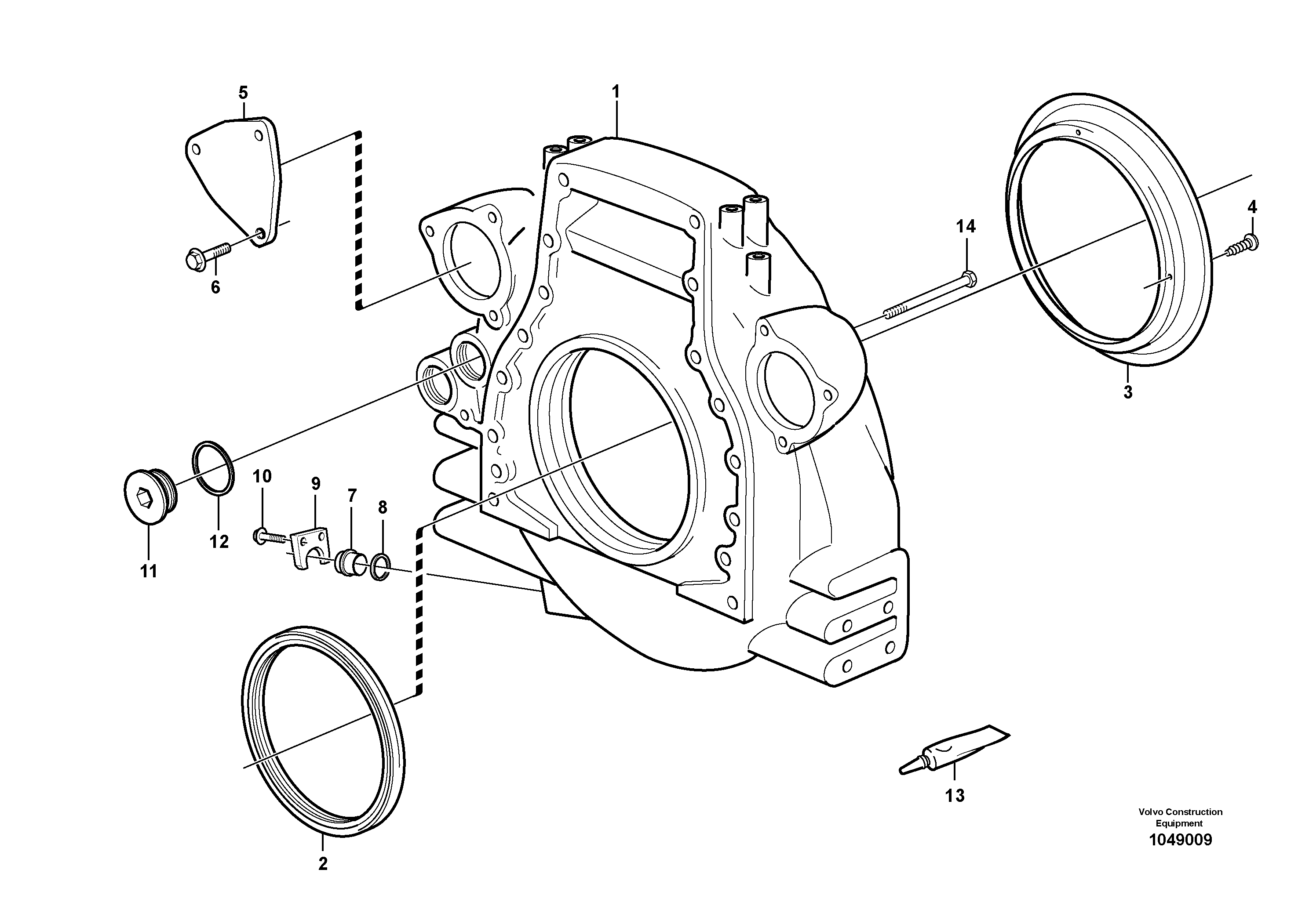 Схема запчастей Volvo EC330B - 65335 Картер маховика EC330B PRIME S/N 15001-