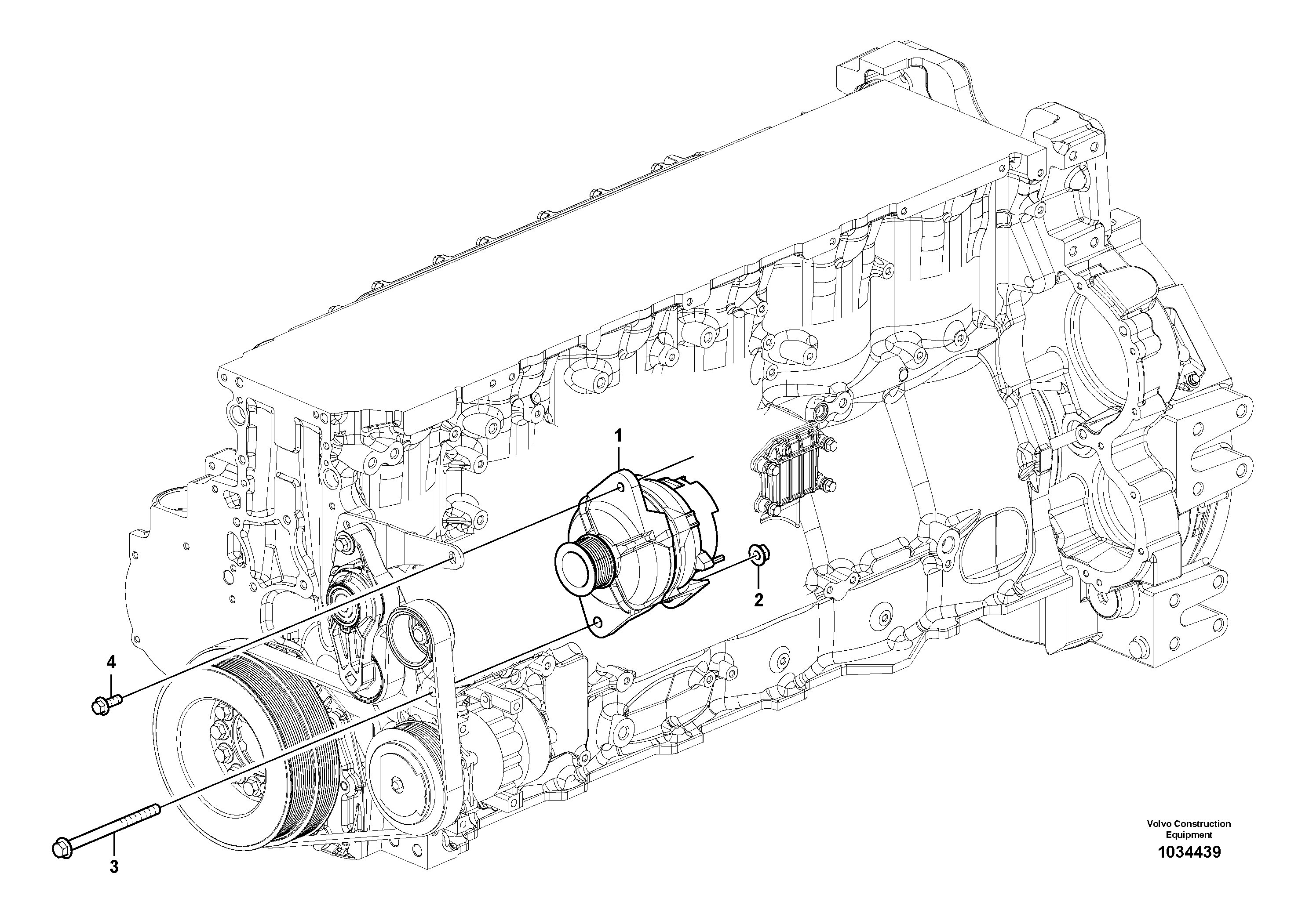 Схема запчастей Volvo EC330B - 105543 Alternator with assembling details EC330B PRIME S/N 15001-