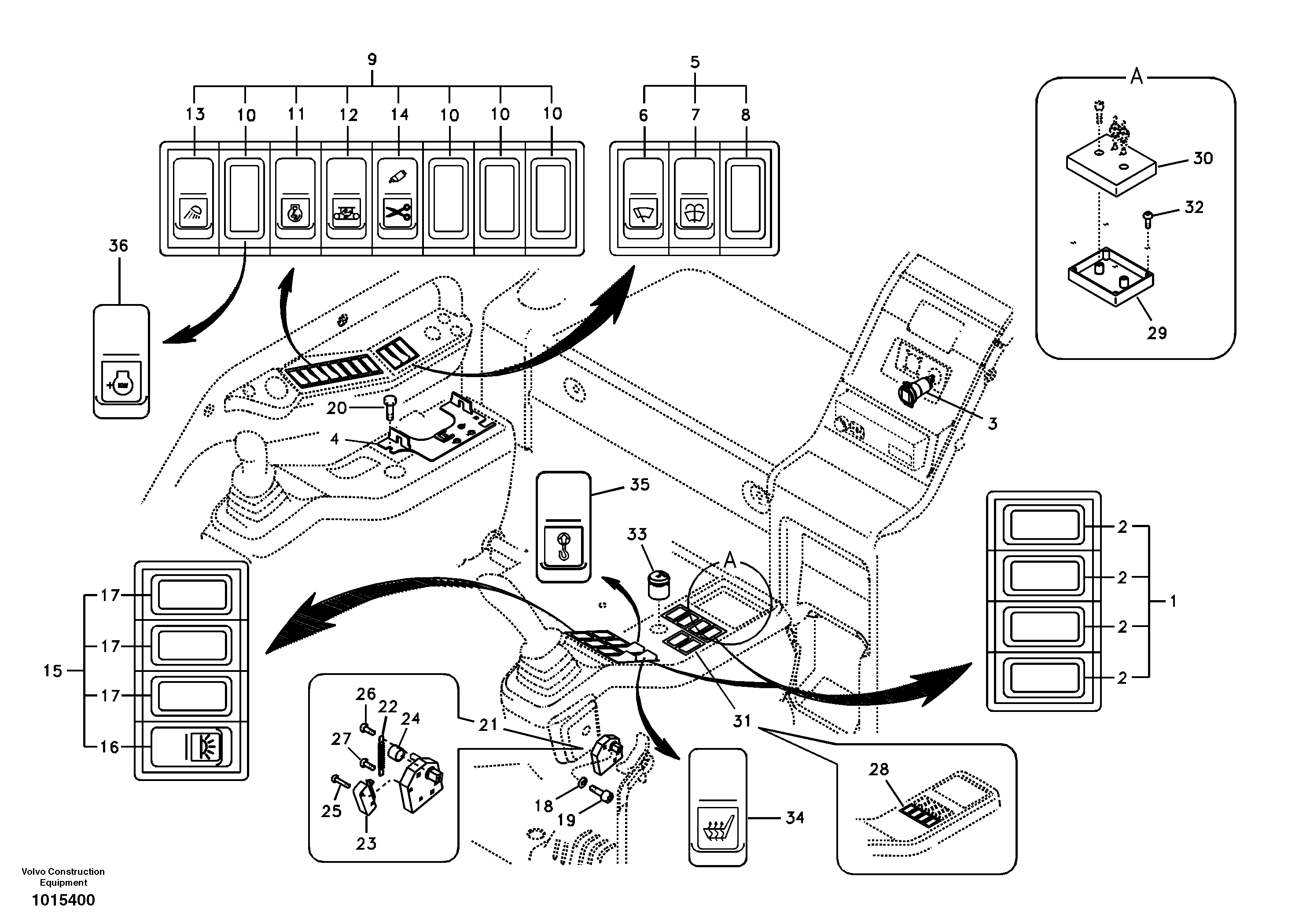 Схема запчастей Volvo EC330B - 63773 Переключатель EC330B PRIME S/N 15001-