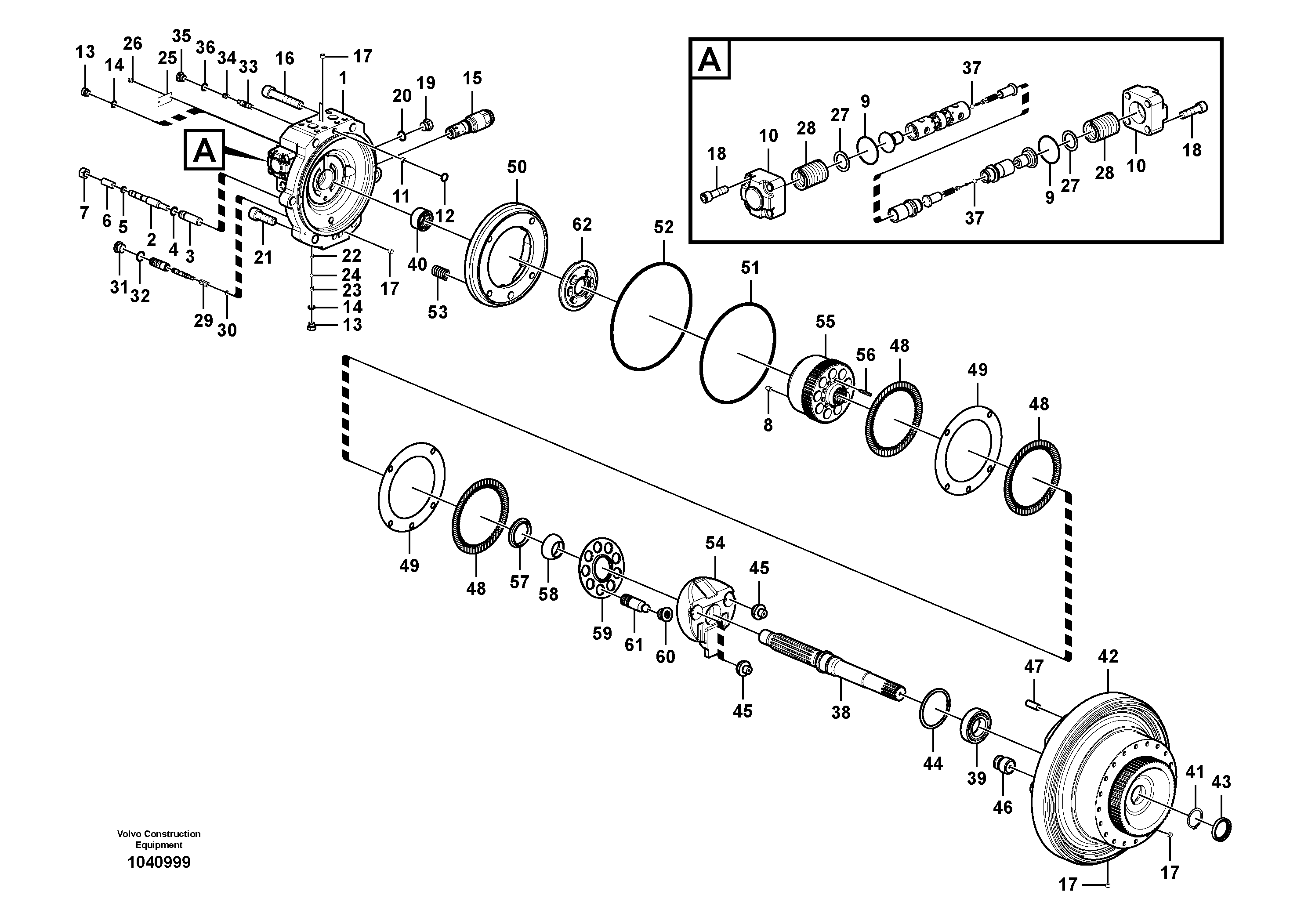 Схема запчастей Volvo EC330B - 96799 Гидромотор хода EC330B PRIME S/N 15001-