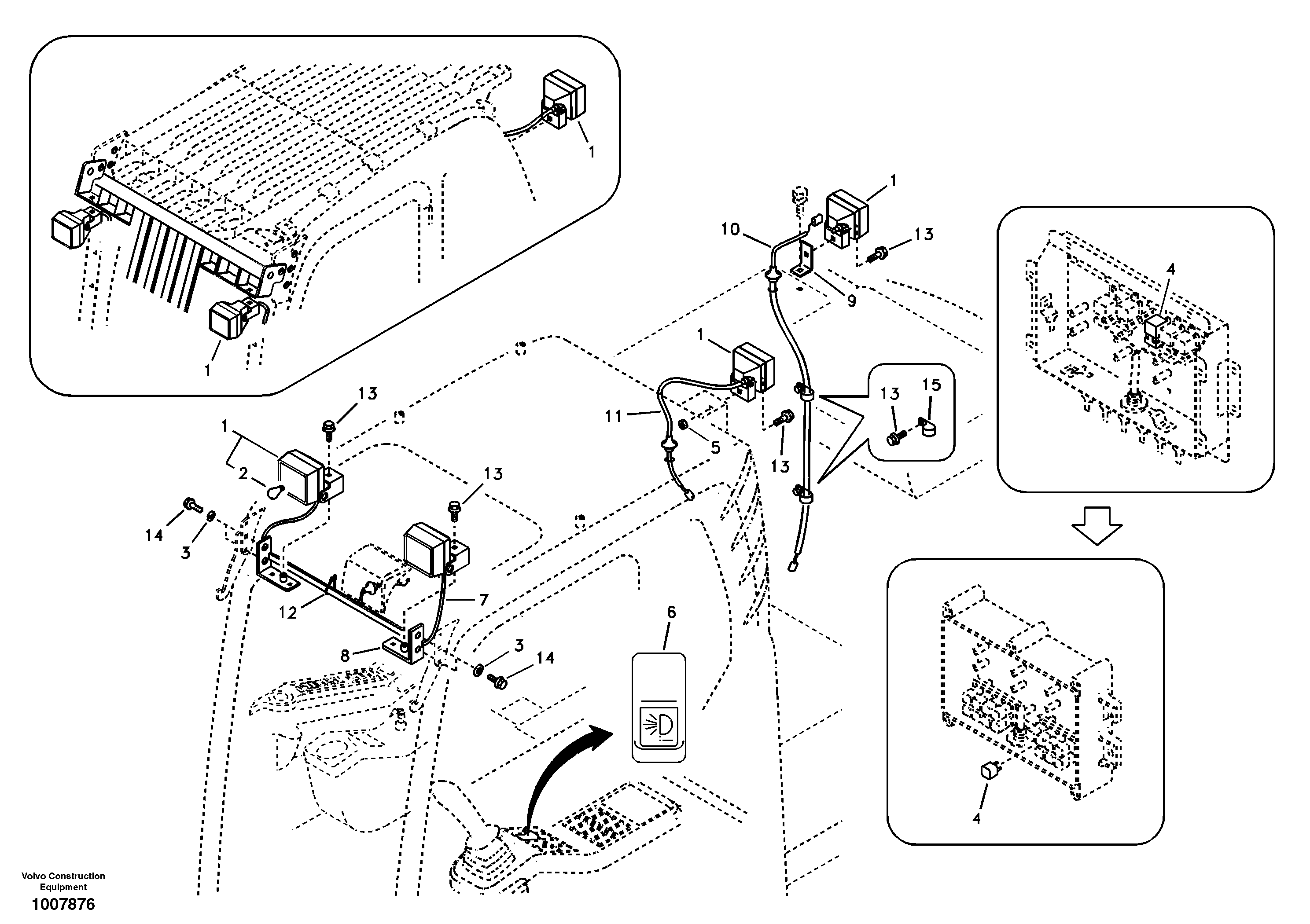 Схема запчастей Volvo EC330B - 61817 Work lights, extra EC330B