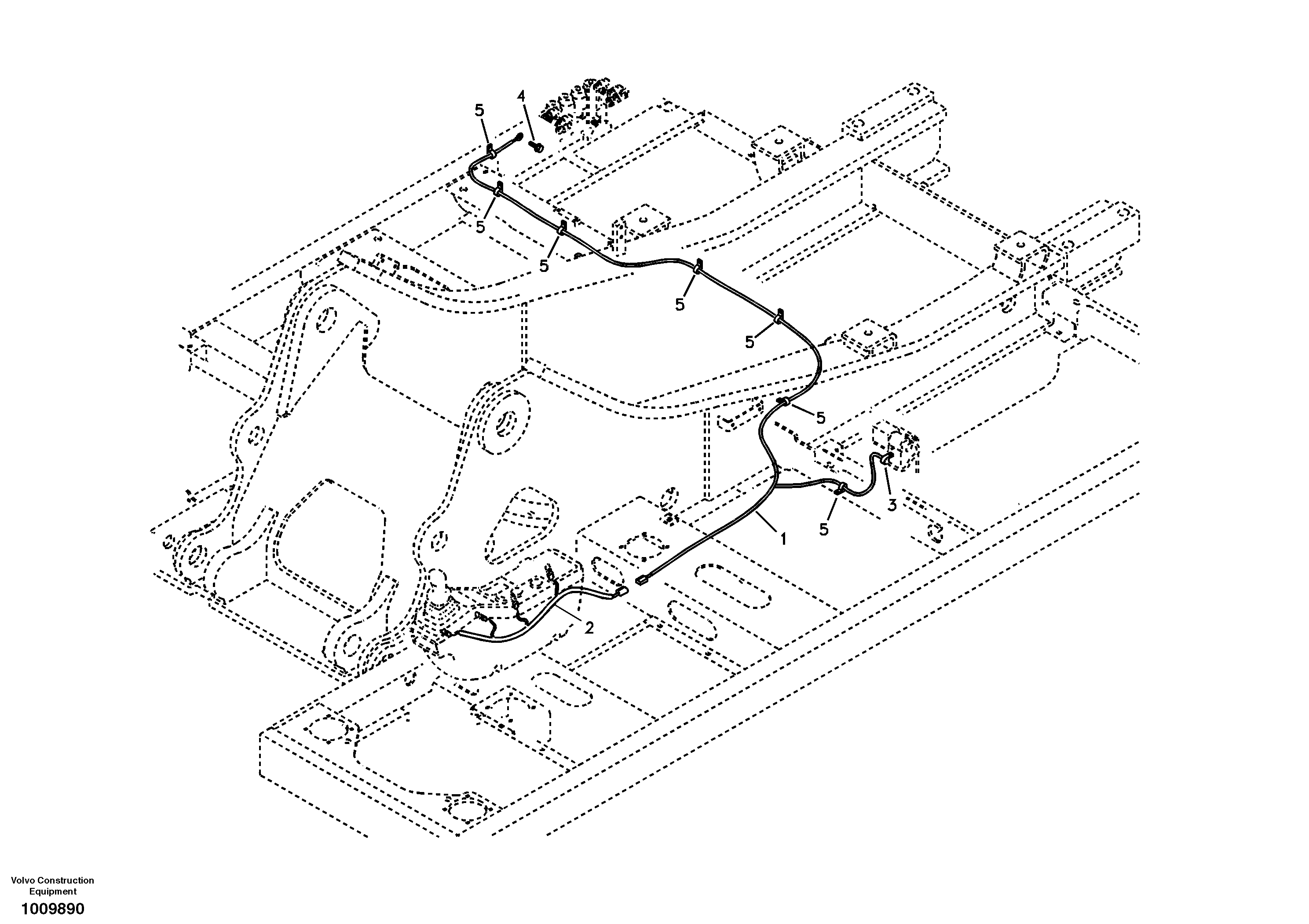 Схема запчастей Volvo EC330B - 41676 Cable and wire harness for clamshell bucket EC330B